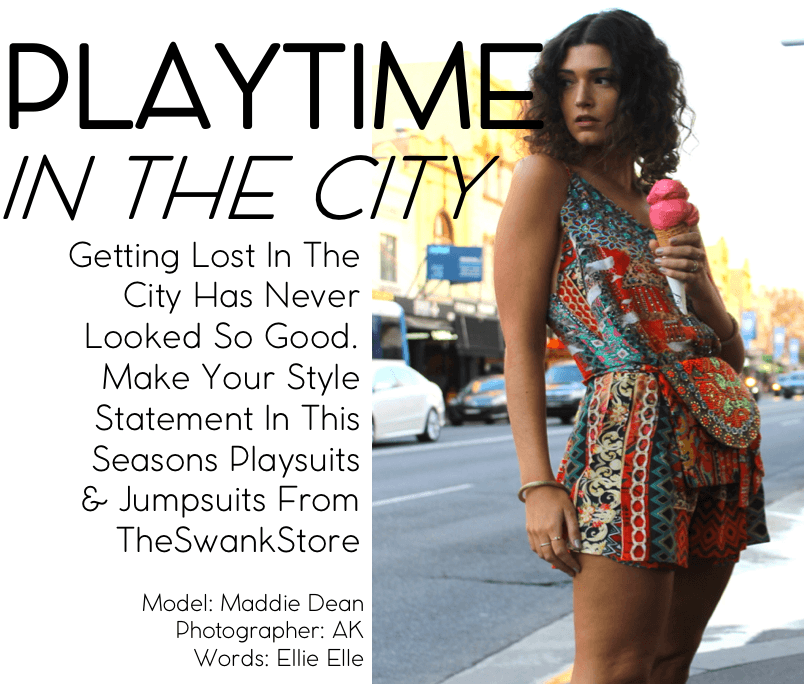 PLAYTIME IN THE CITY. This Seasons Hottest Jumpsuits & Playsuits