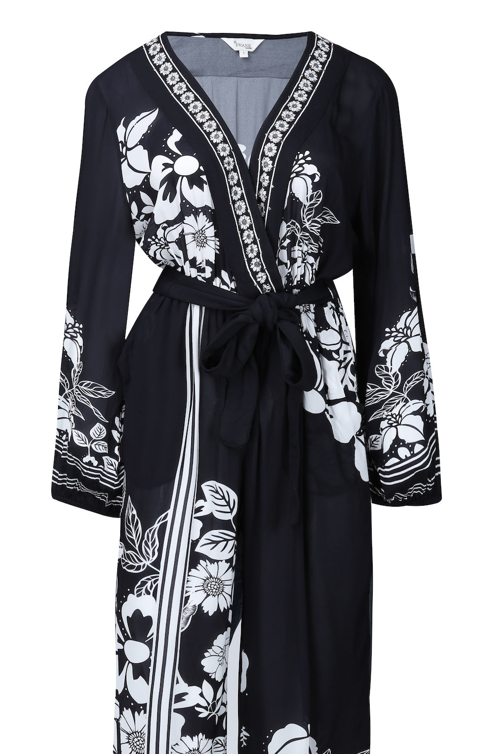 Black and white Avanti Luxe Jumpsuit (TheSwankStore) Viscose fabric