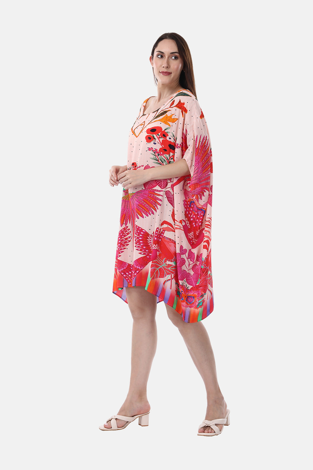BIRDS OF PARADISE - SHORT BOX KAFTAN