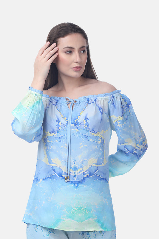 TEMPER BLUE - CALLA TOP