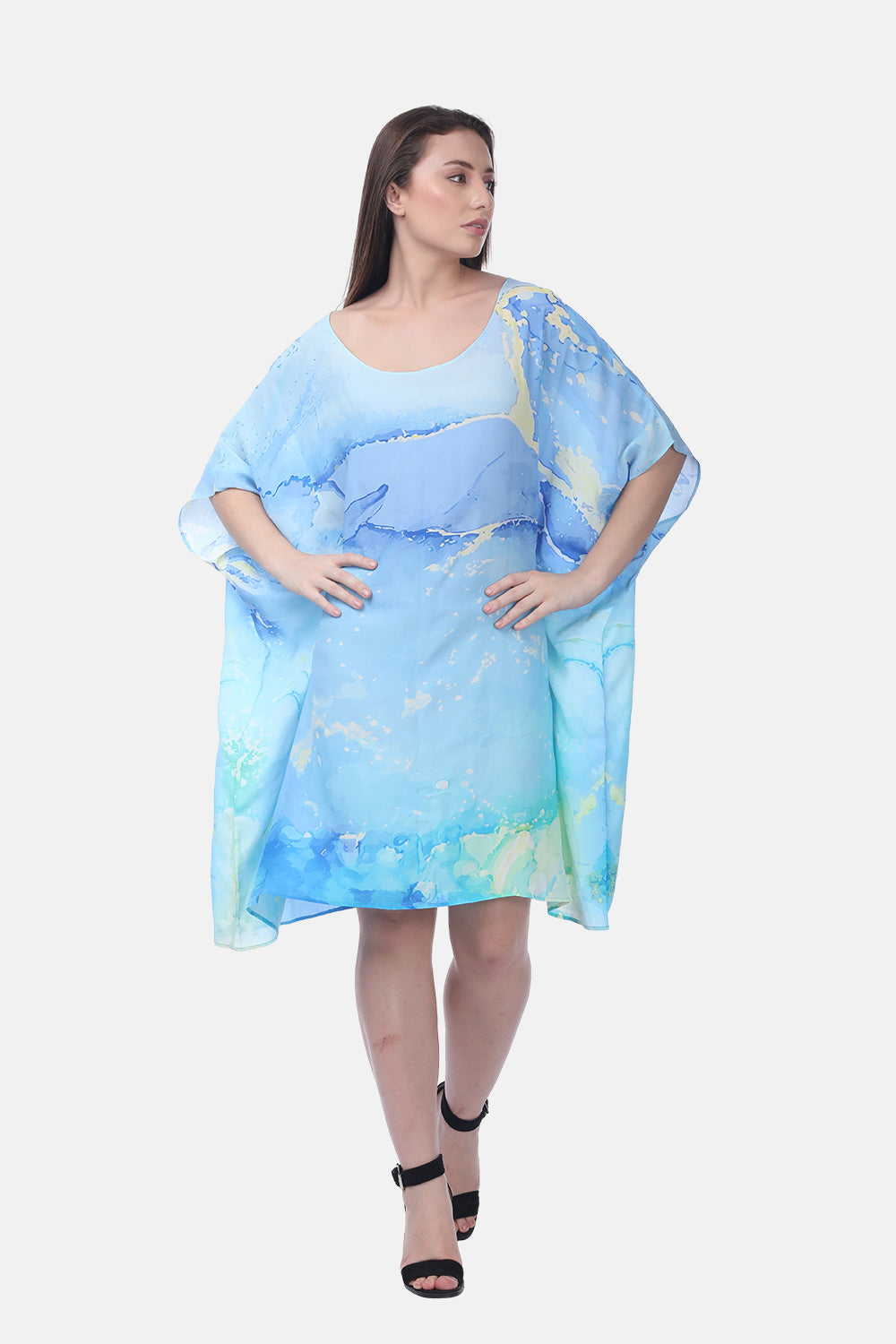 TEMPER BLUE - SHORT BOX KAFTAN