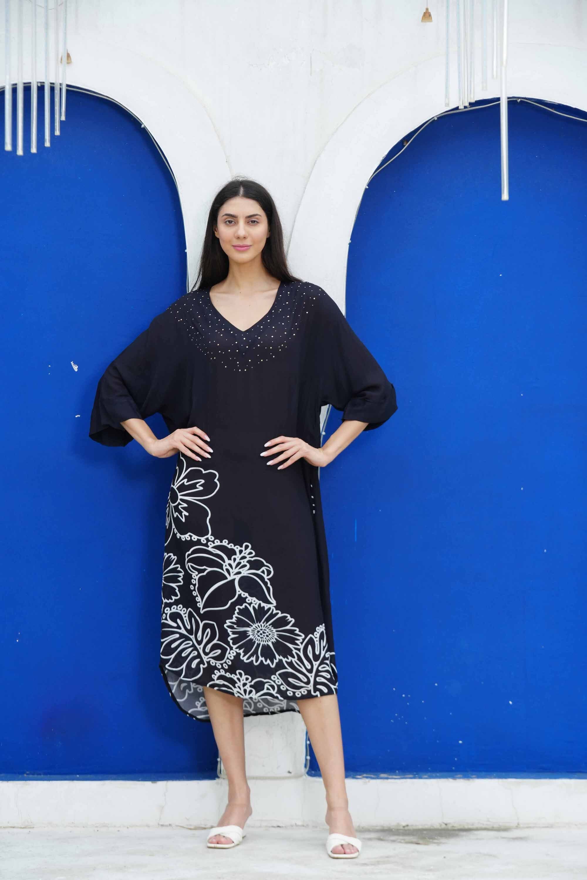 AVANTI - MIDI DRESS WITH SHORT SLEEVE MIDI DRESS TheSwankStore 