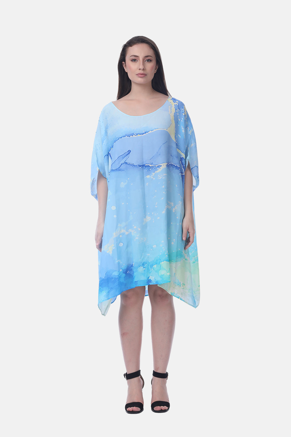 TEMPER BLUE - SHORT BOX KAFTAN