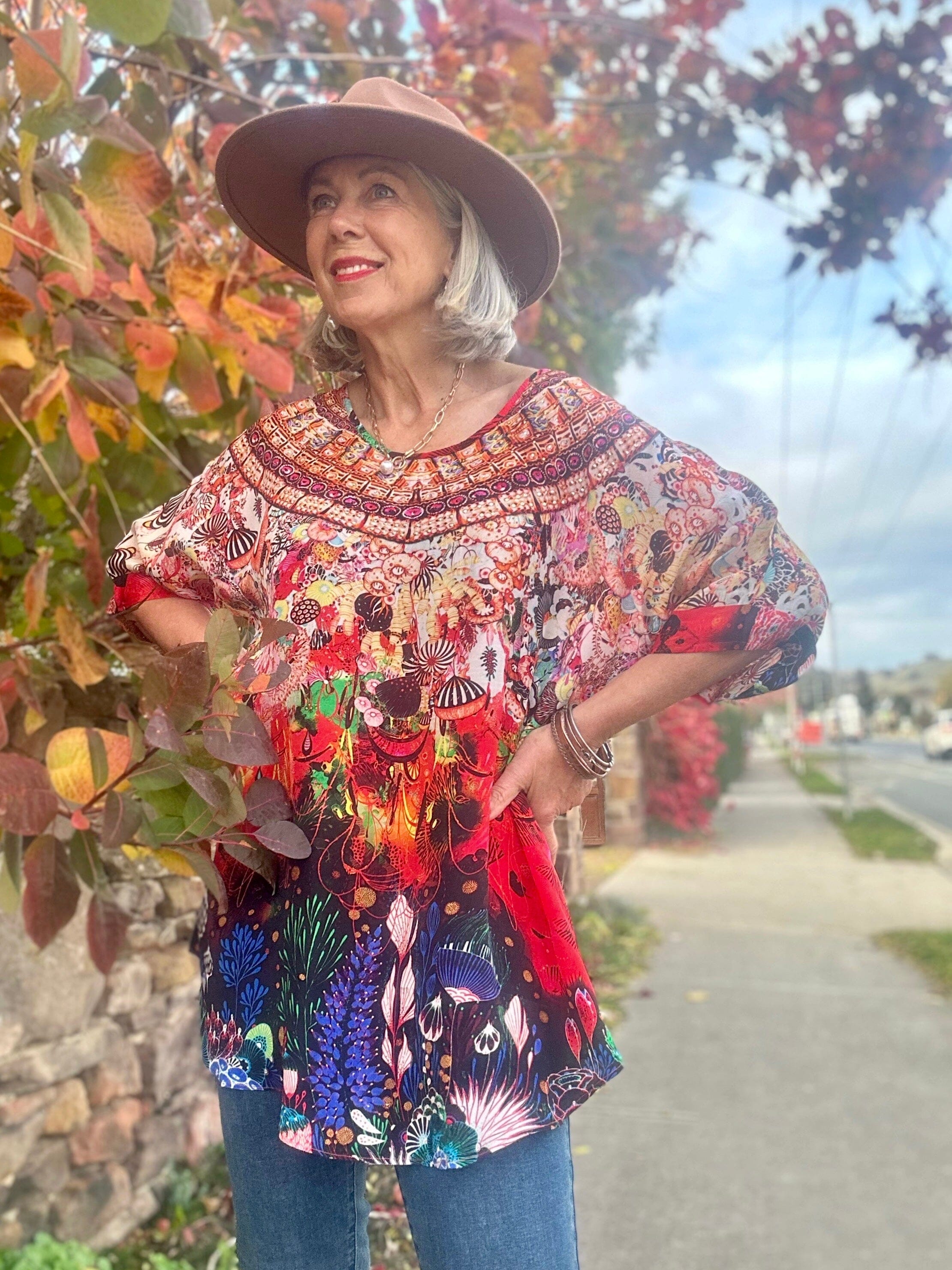 CORRALLE - KAFTAN TOP (Shorter Style) - TheSwankStore