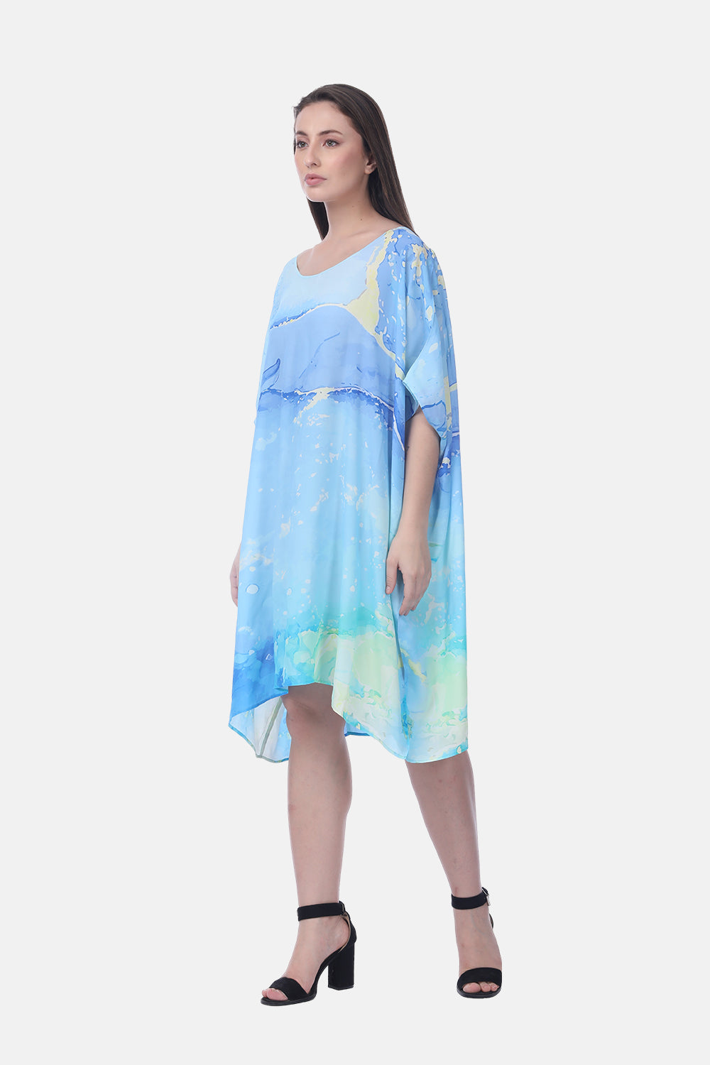 TEMPER BLUE - SHORT BOX KAFTAN