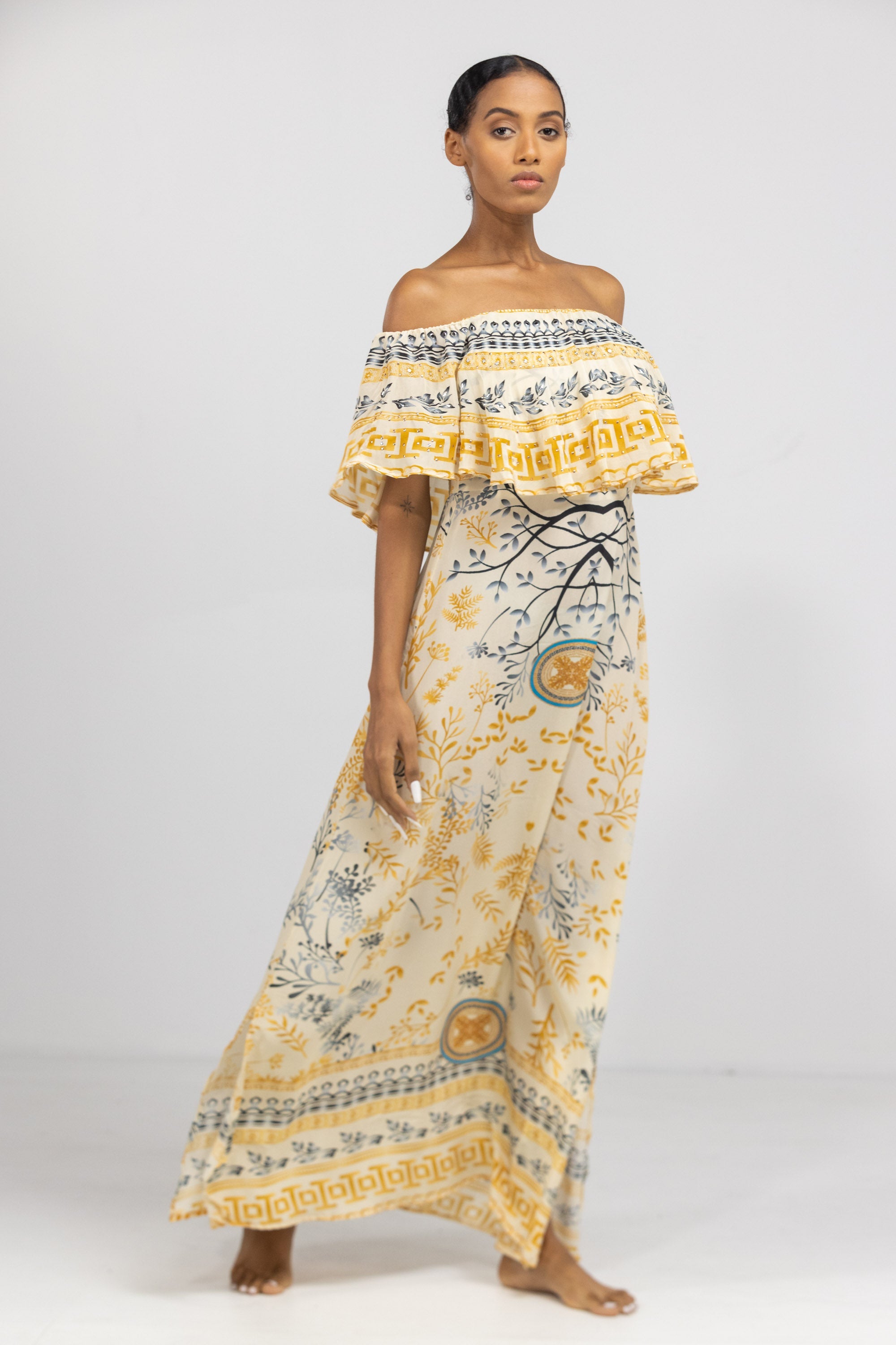 BRISBANE - FRILL NECK DRESS