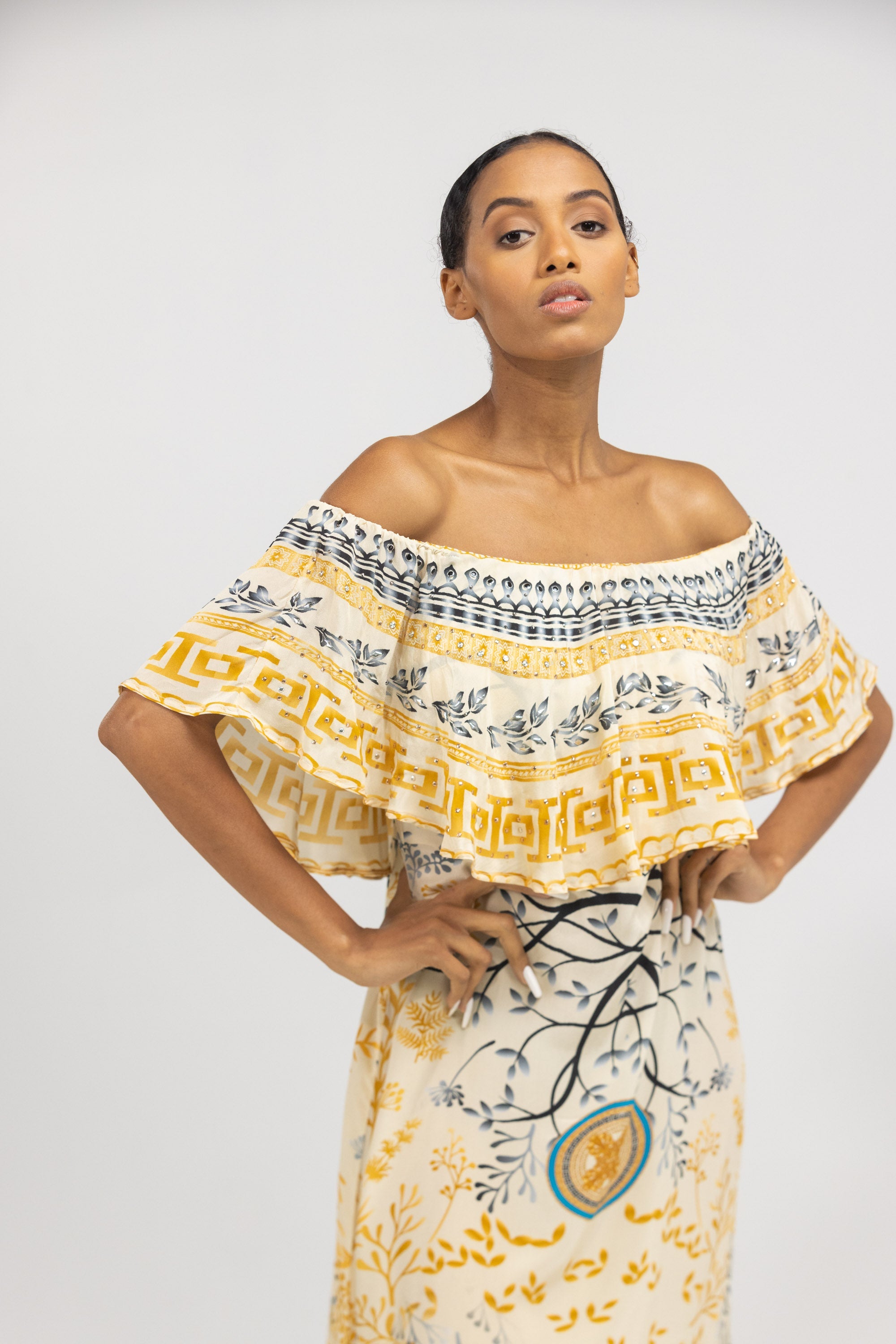 BRISBANE - FRILL NECK DRESS