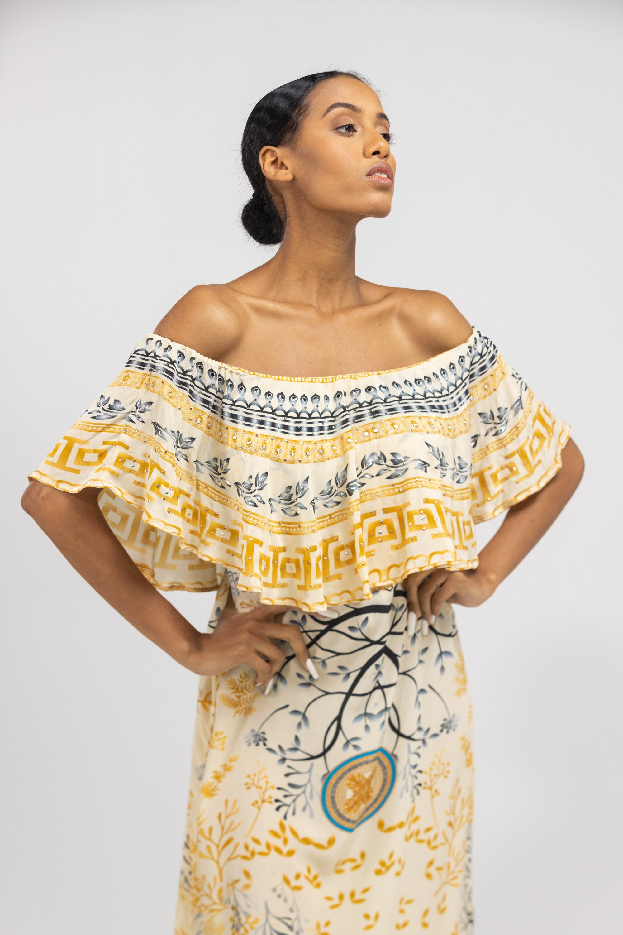 BRISBANE - FRILL NECK DRESS