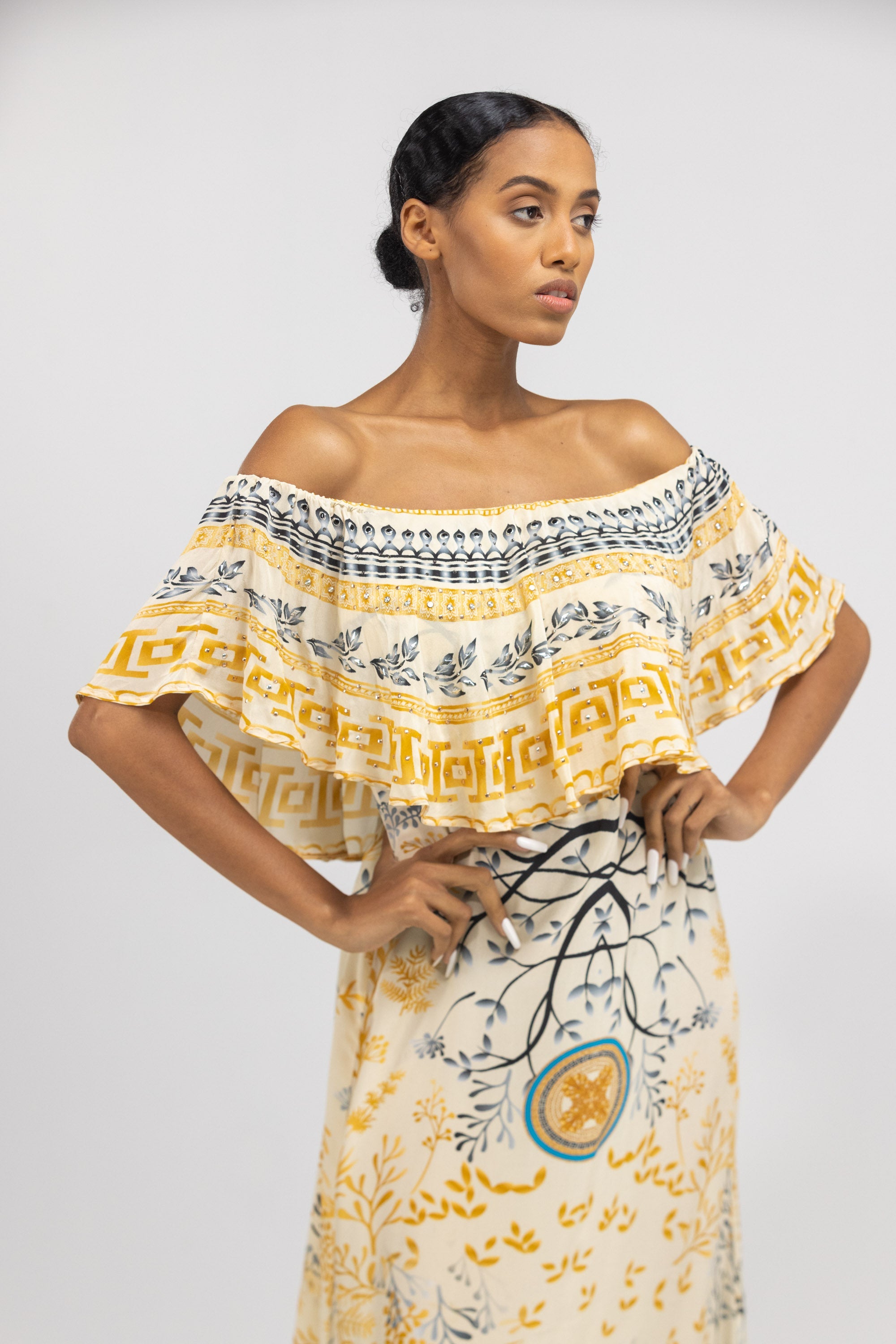 BRISBANE - FRILL NECK DRESS