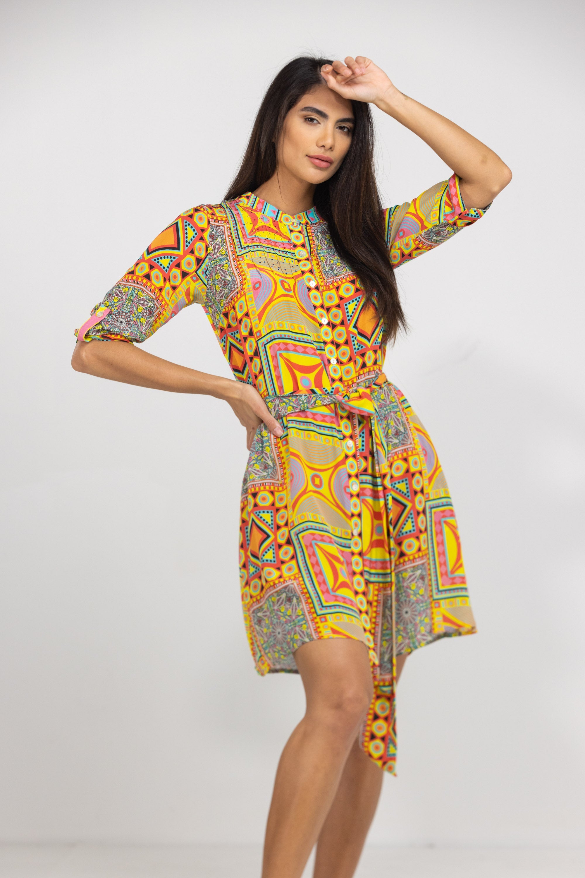 HOBART - PINTUCKS DRESS