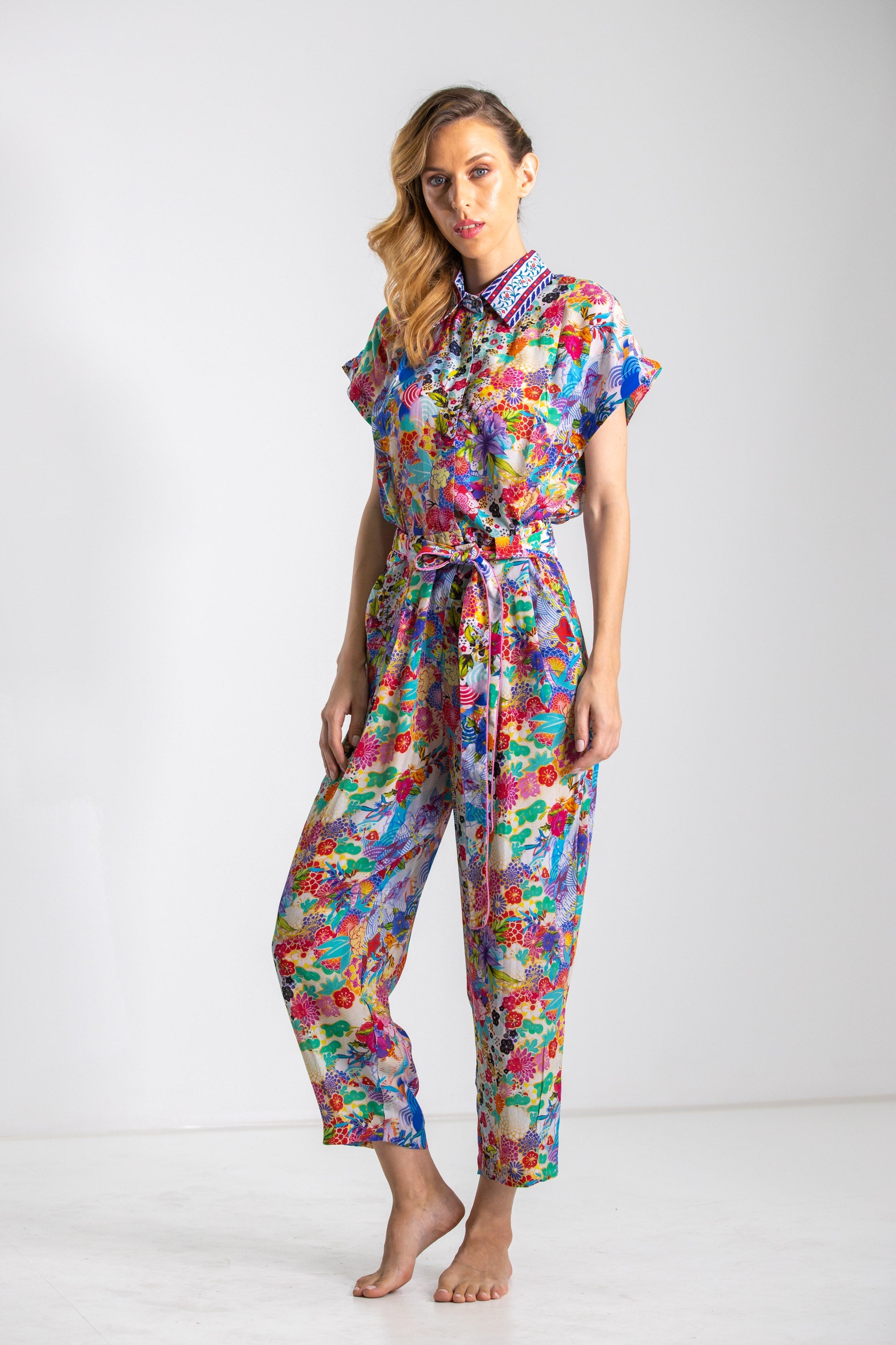 BOBOLI GARDENIA - CAP SLEEVE JUMPSUIT