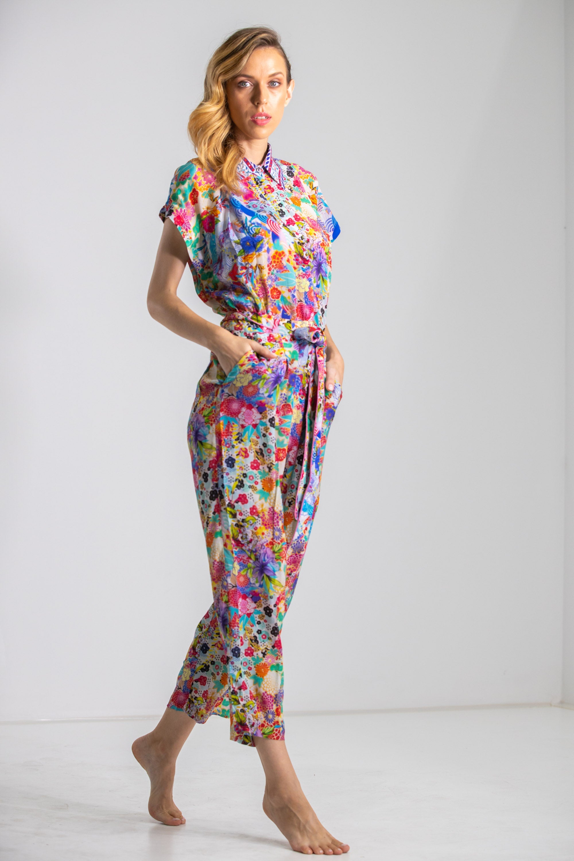 BOBOLI GARDENIA - CAP SLEEVE JUMPSUIT
