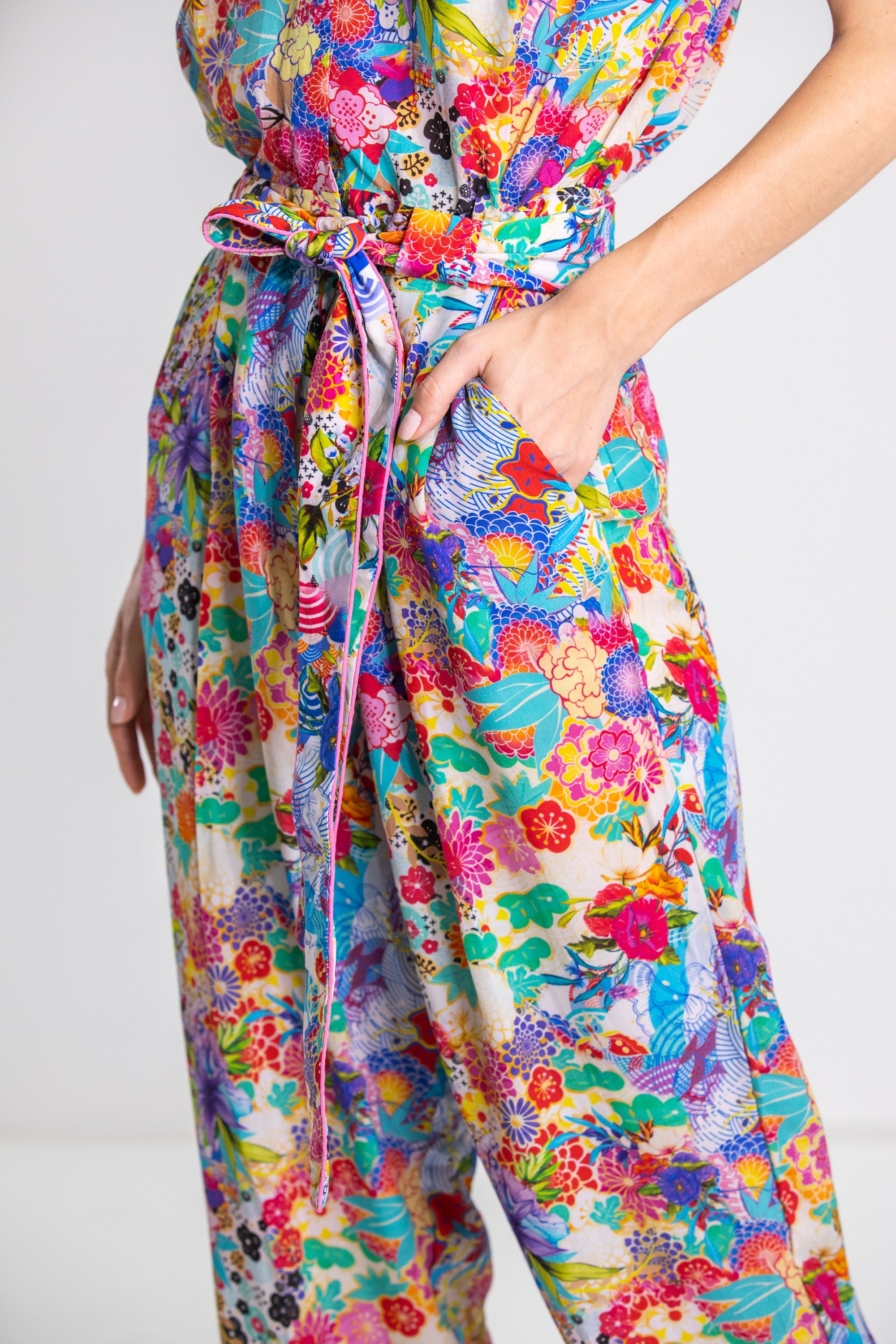 BOBOLI GARDENIA - CAP SLEEVE JUMPSUIT