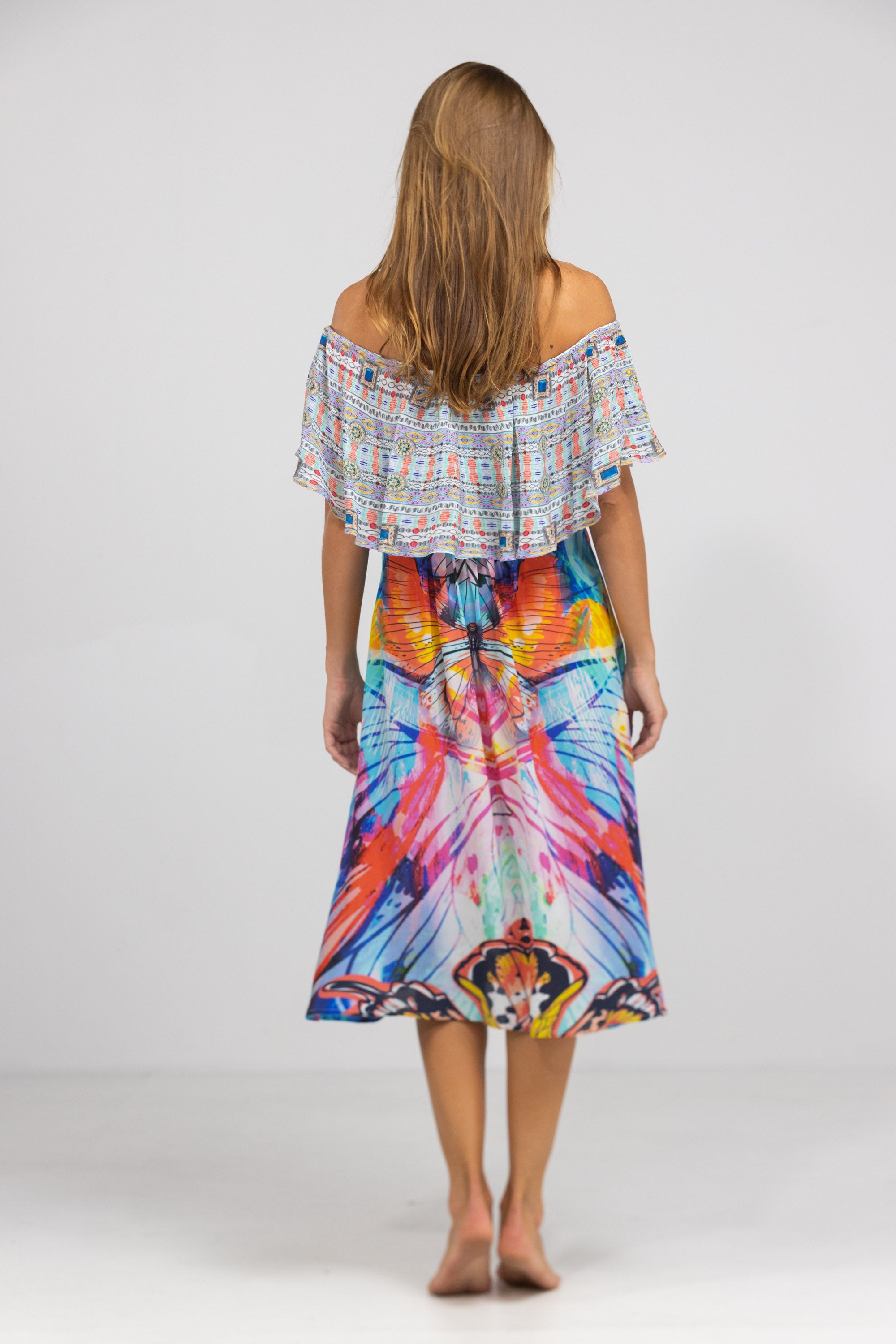 CANBERRA - FRILL NECK DRESS SHORT