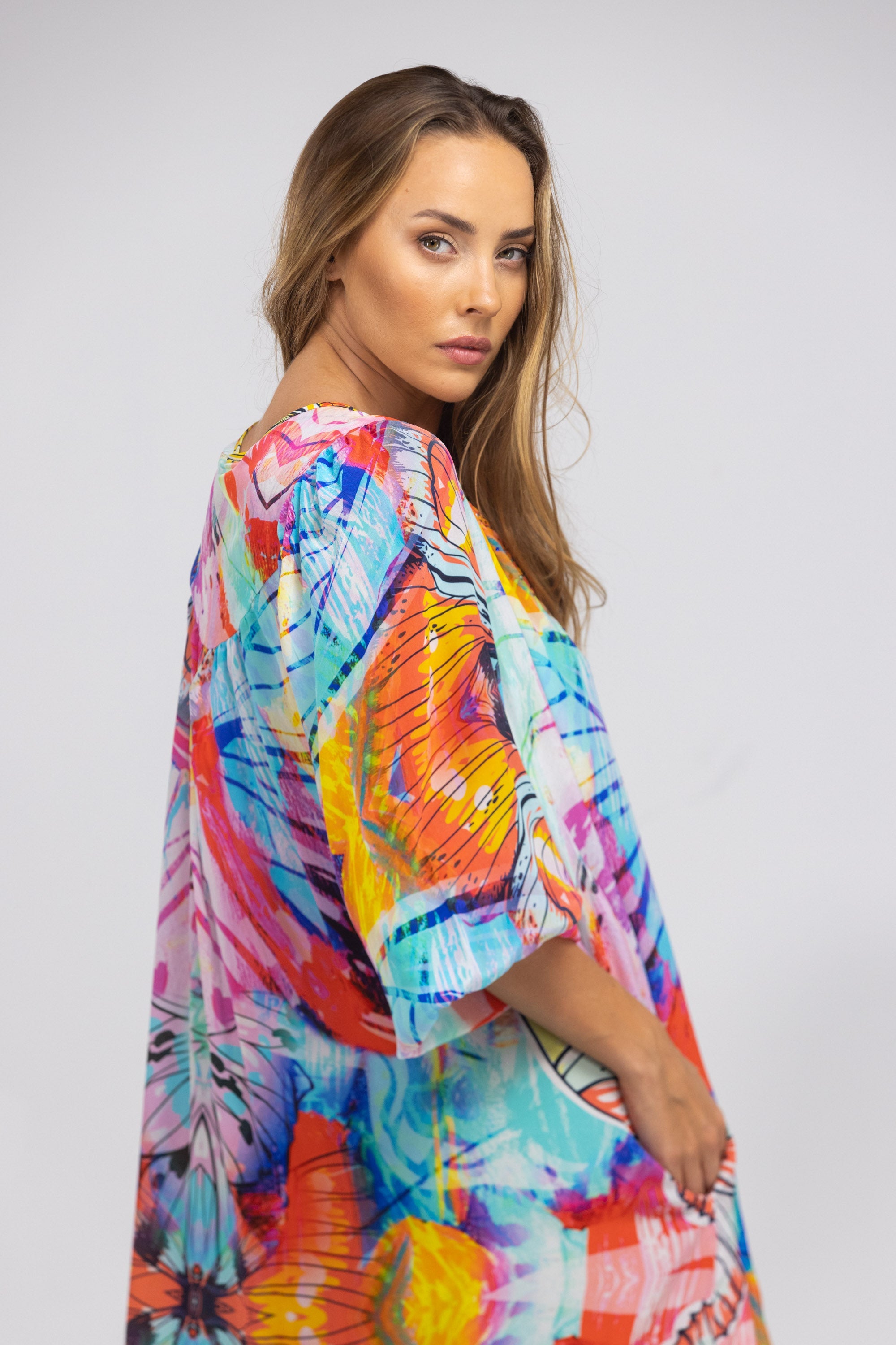 CANBERRA - V NECK DRESS LONG