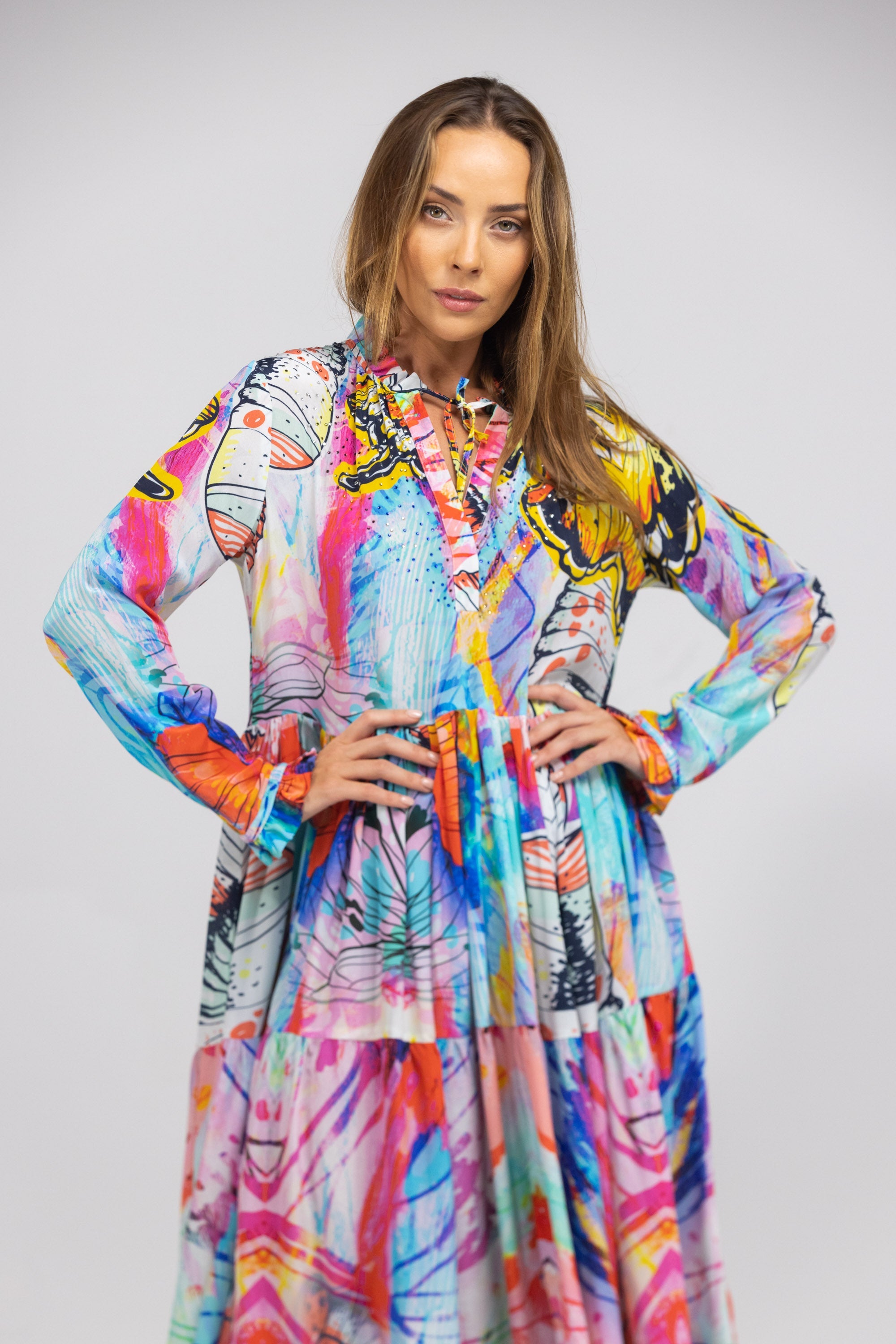 CANBERRA - FRONT PLACKET MAXI DRESS