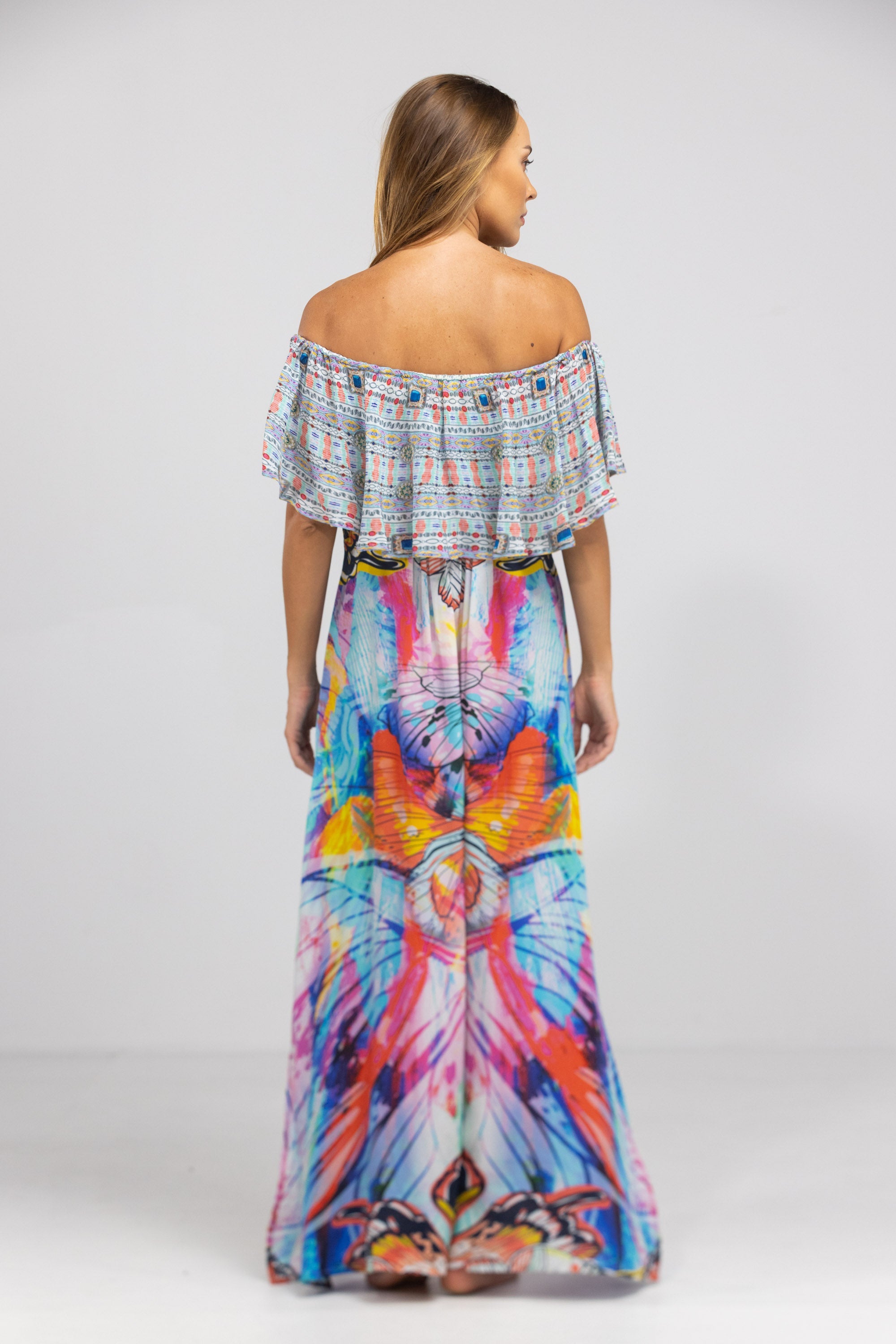 CANBERRA - FRILL NECK DRESS