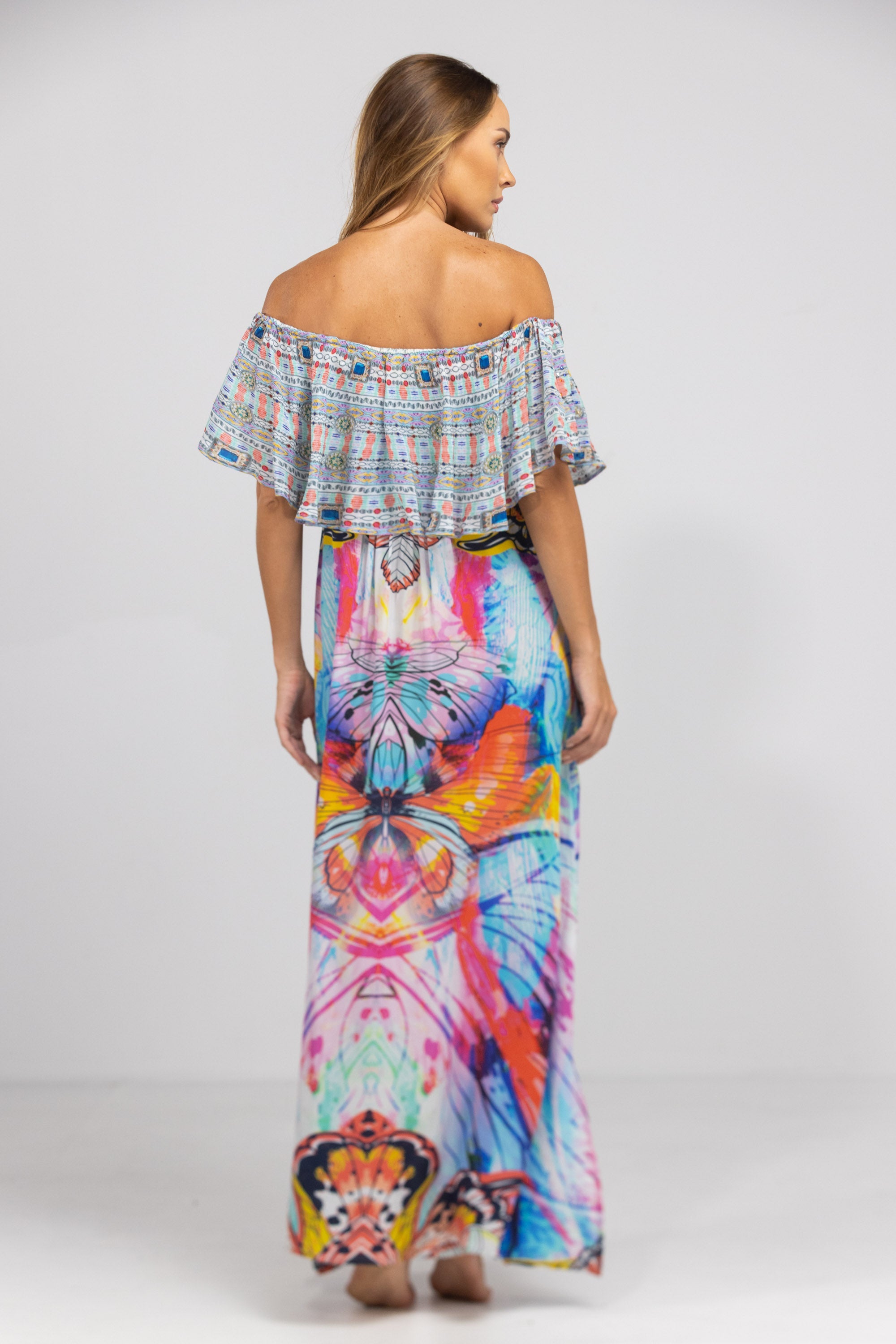 CANBERRA - FRILL NECK DRESS