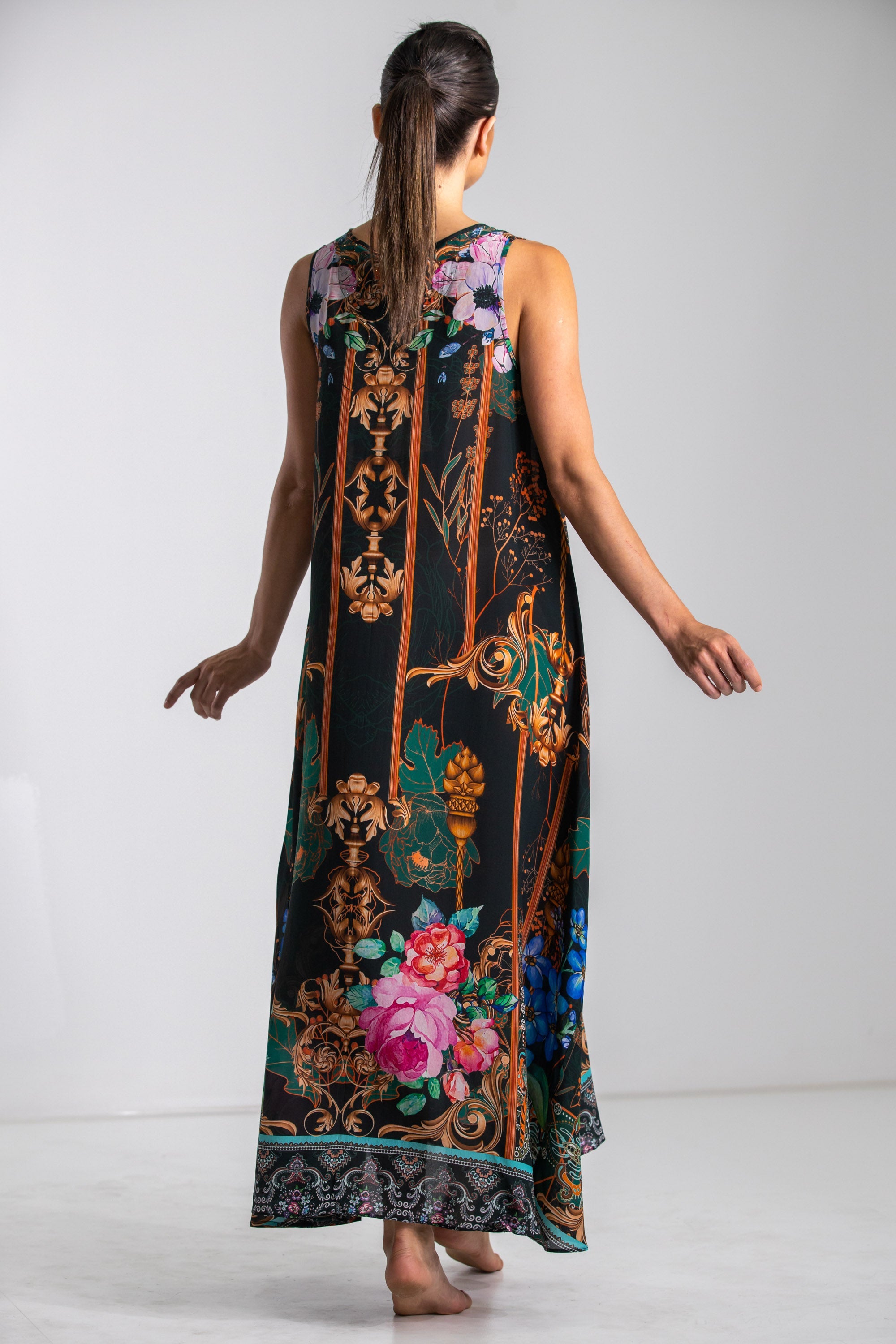 MIRAMARE GARDEN - FLOWING MAXI DRESS