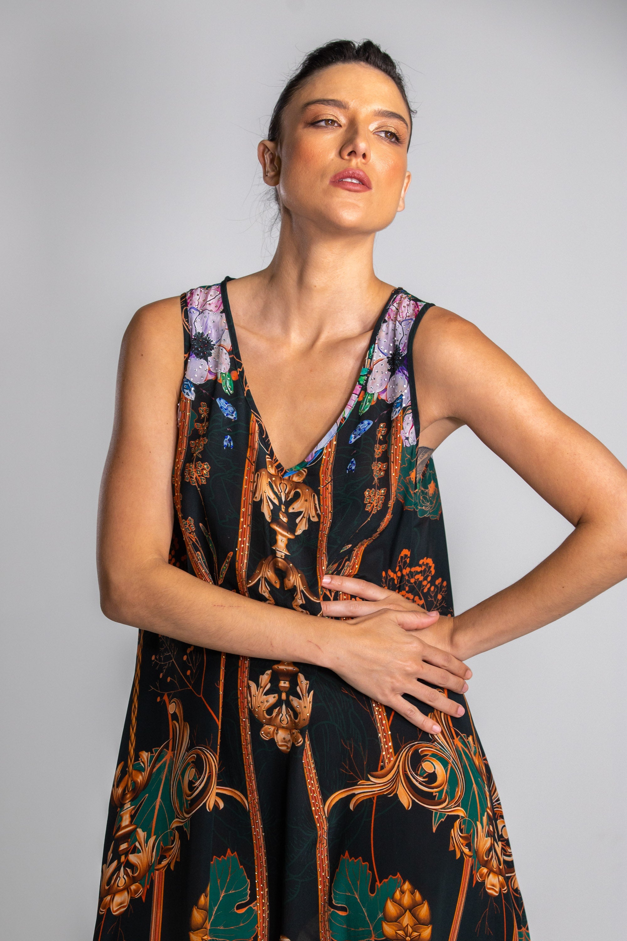 MIRAMARE GARDEN - FLOWING MAXI DRESS
