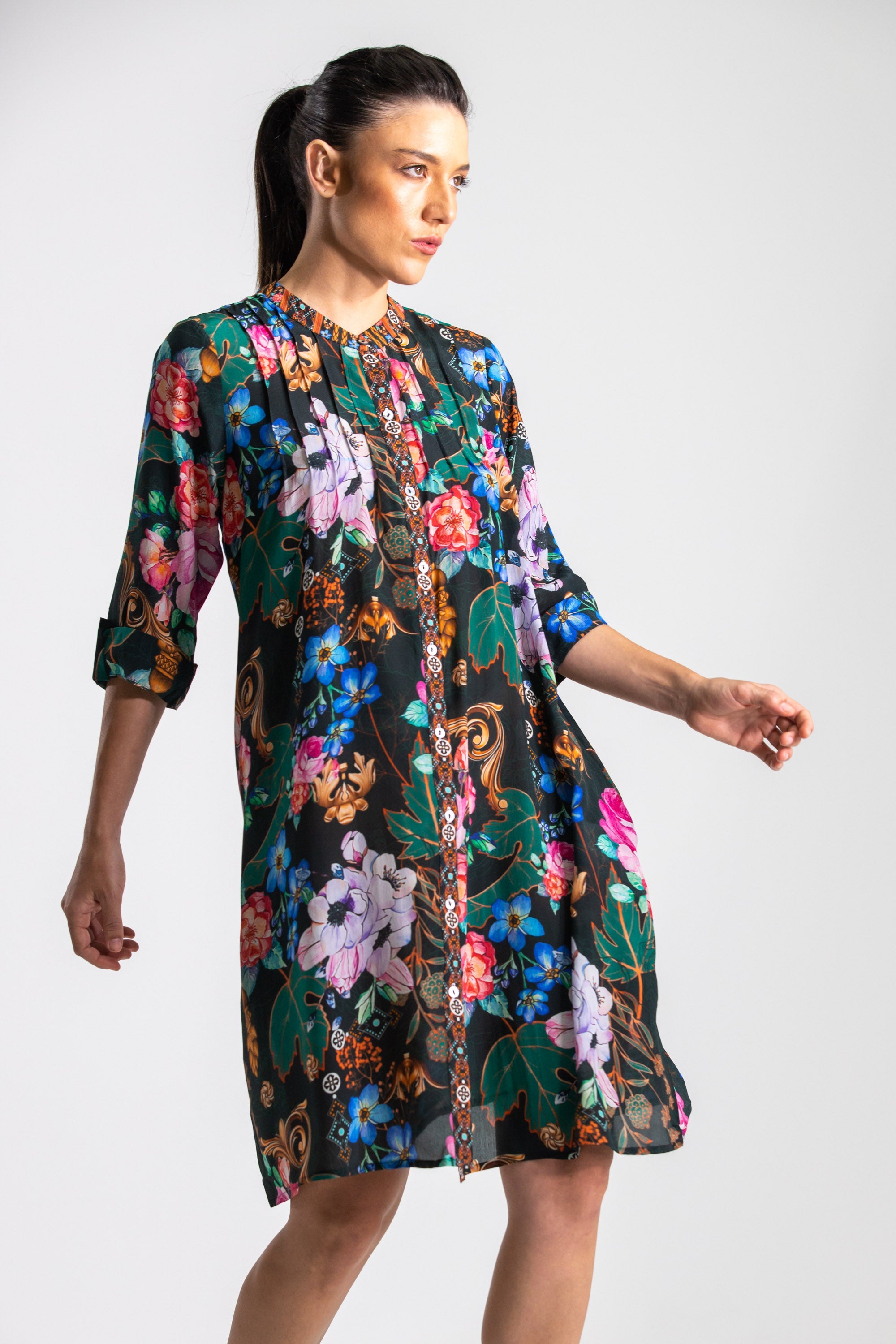 MIRAMARE GARDEN - PINTUCK DRESS