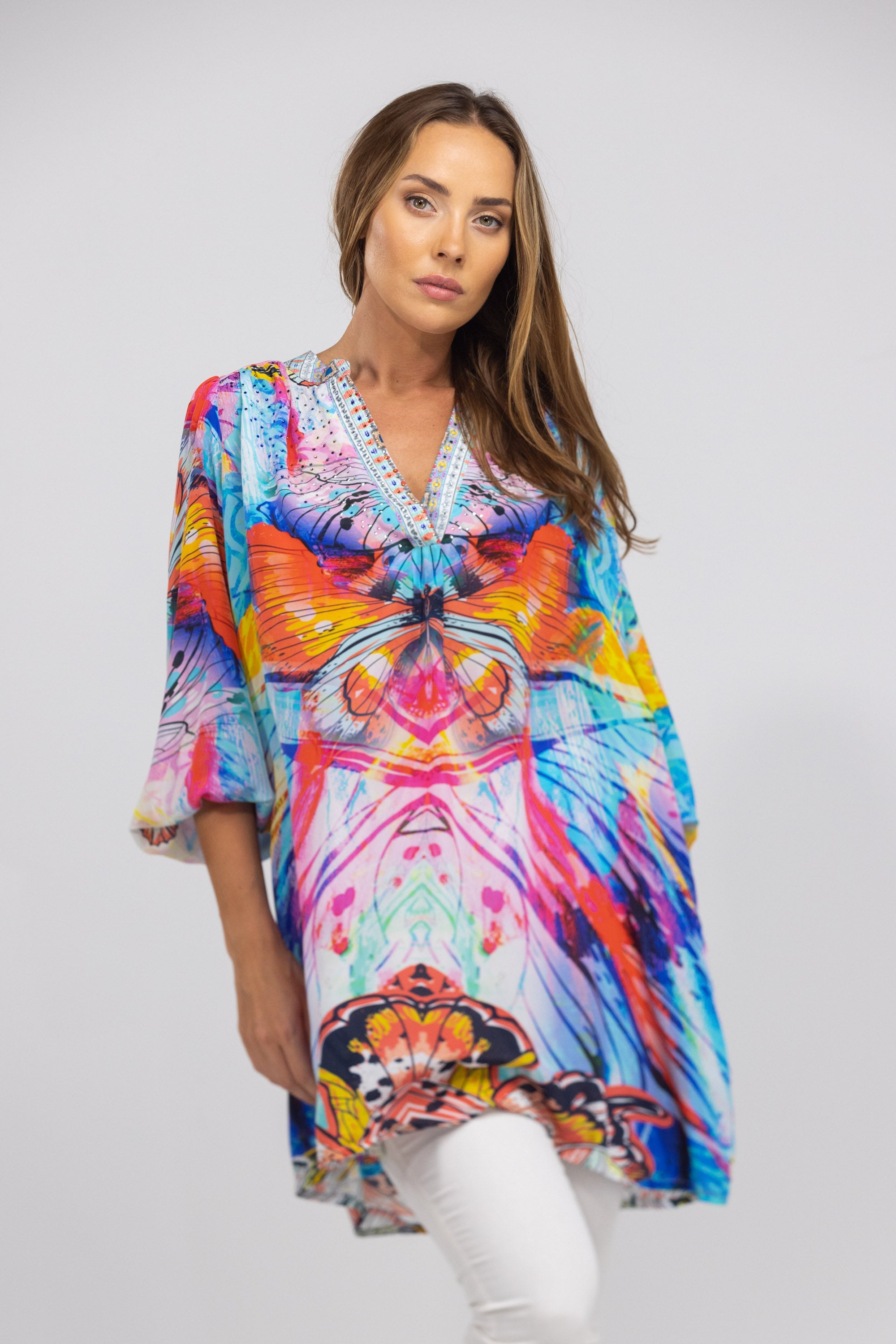 CANBERRA - V NECK DRESS
