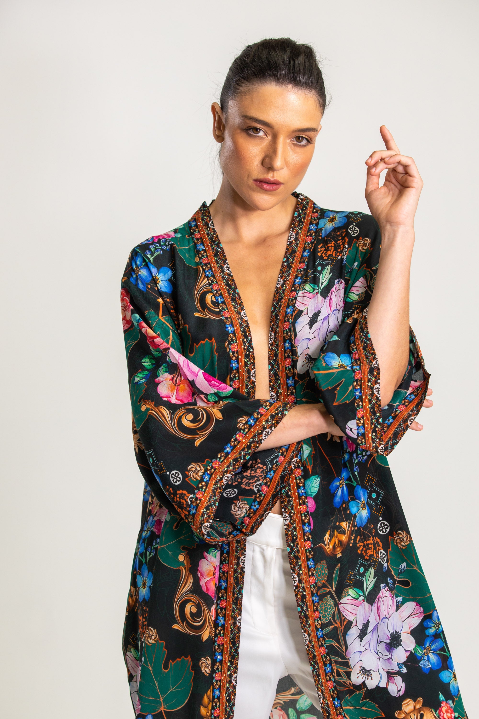 MIRAMARE GARDEN - KIMONO LONG SHRUG