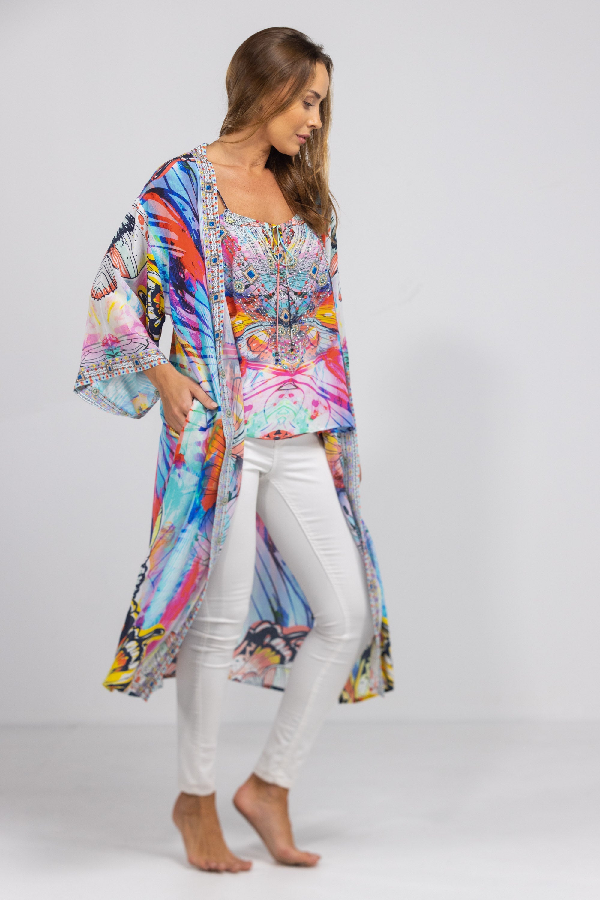 CANBERRA - KIMONO LONG SHRUG