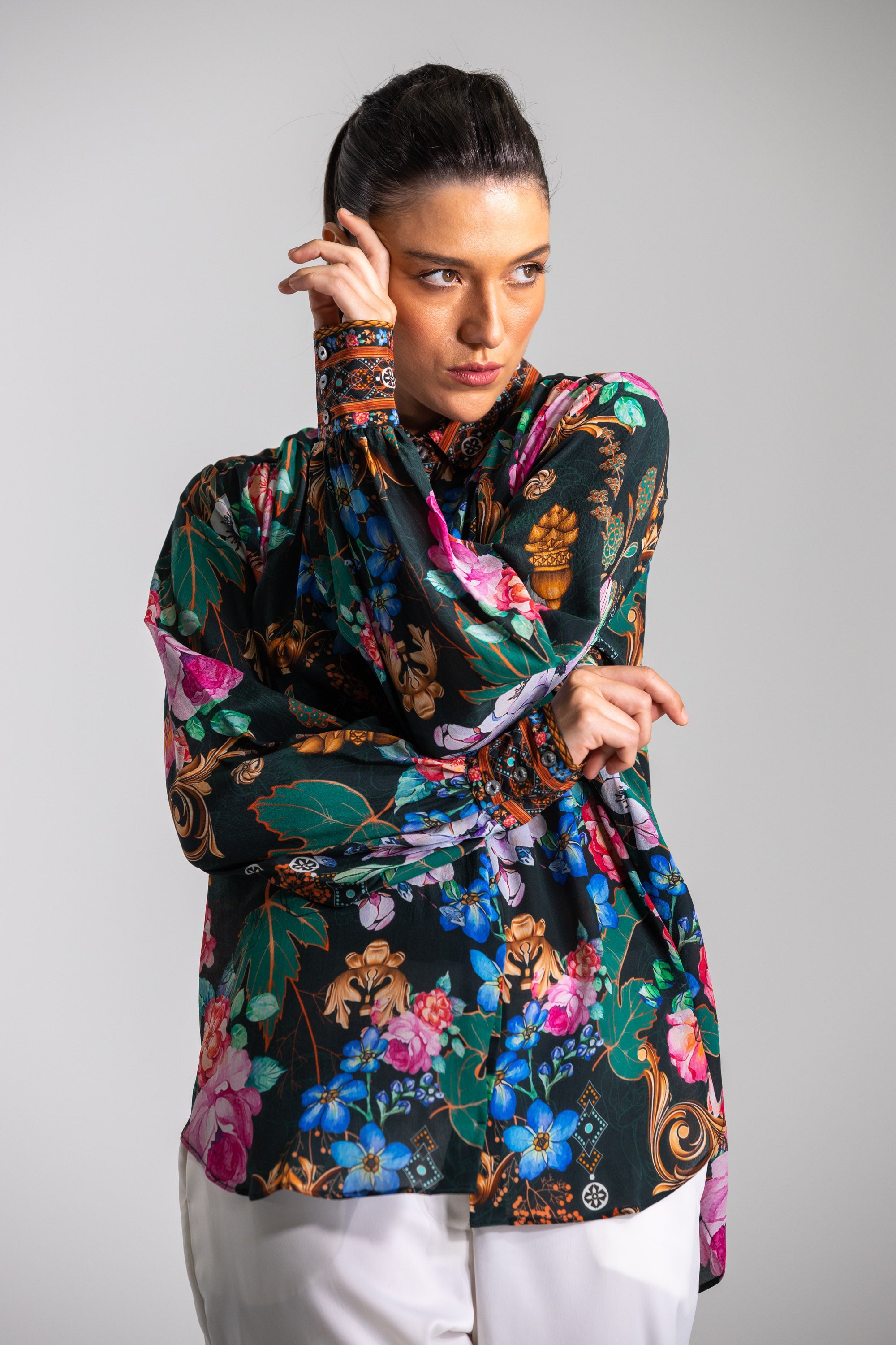 MIRAMARE GARDEN - PUFF SLEEVE SHIRT