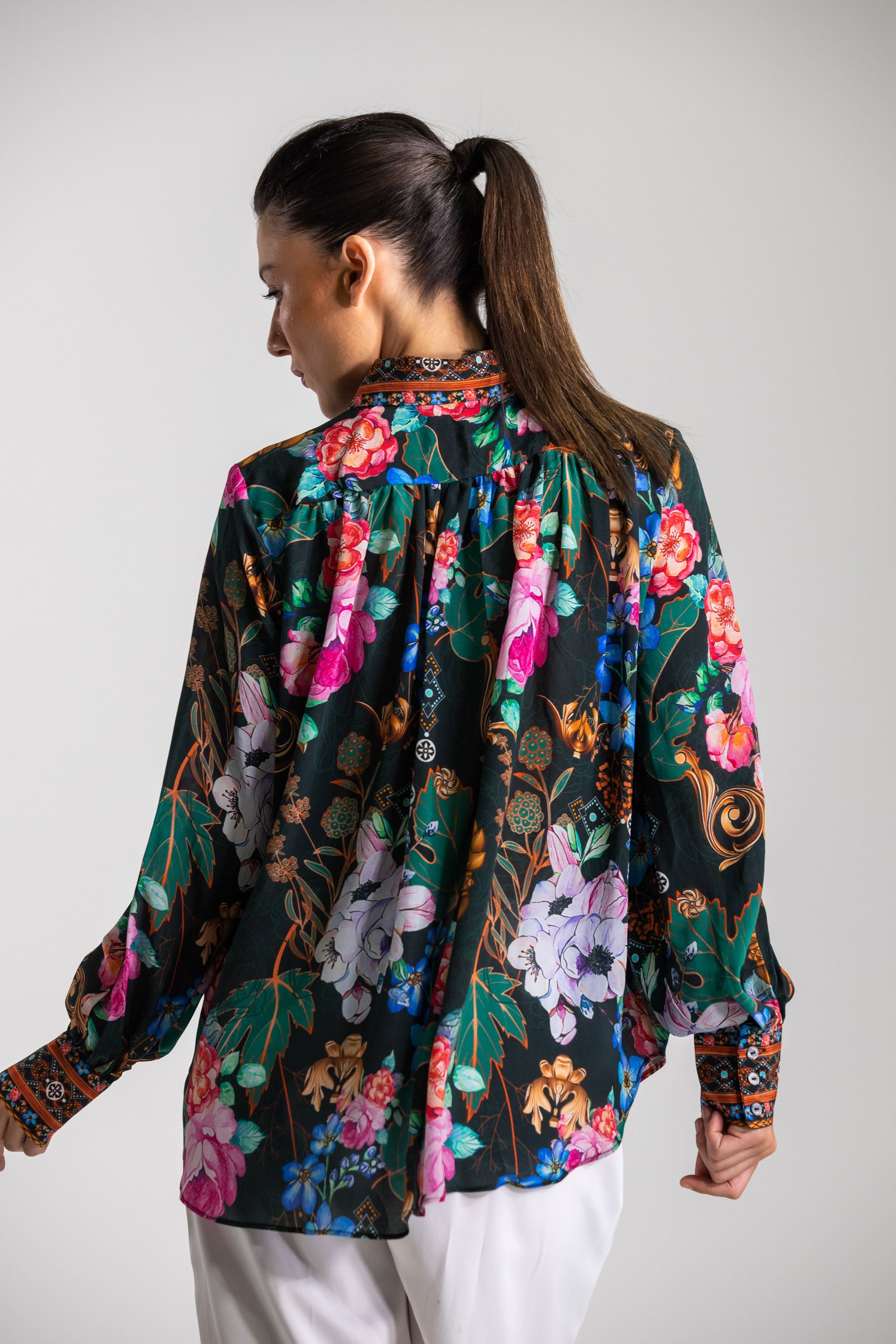 MIRAMARE GARDEN - PUFF SLEEVE SHIRT