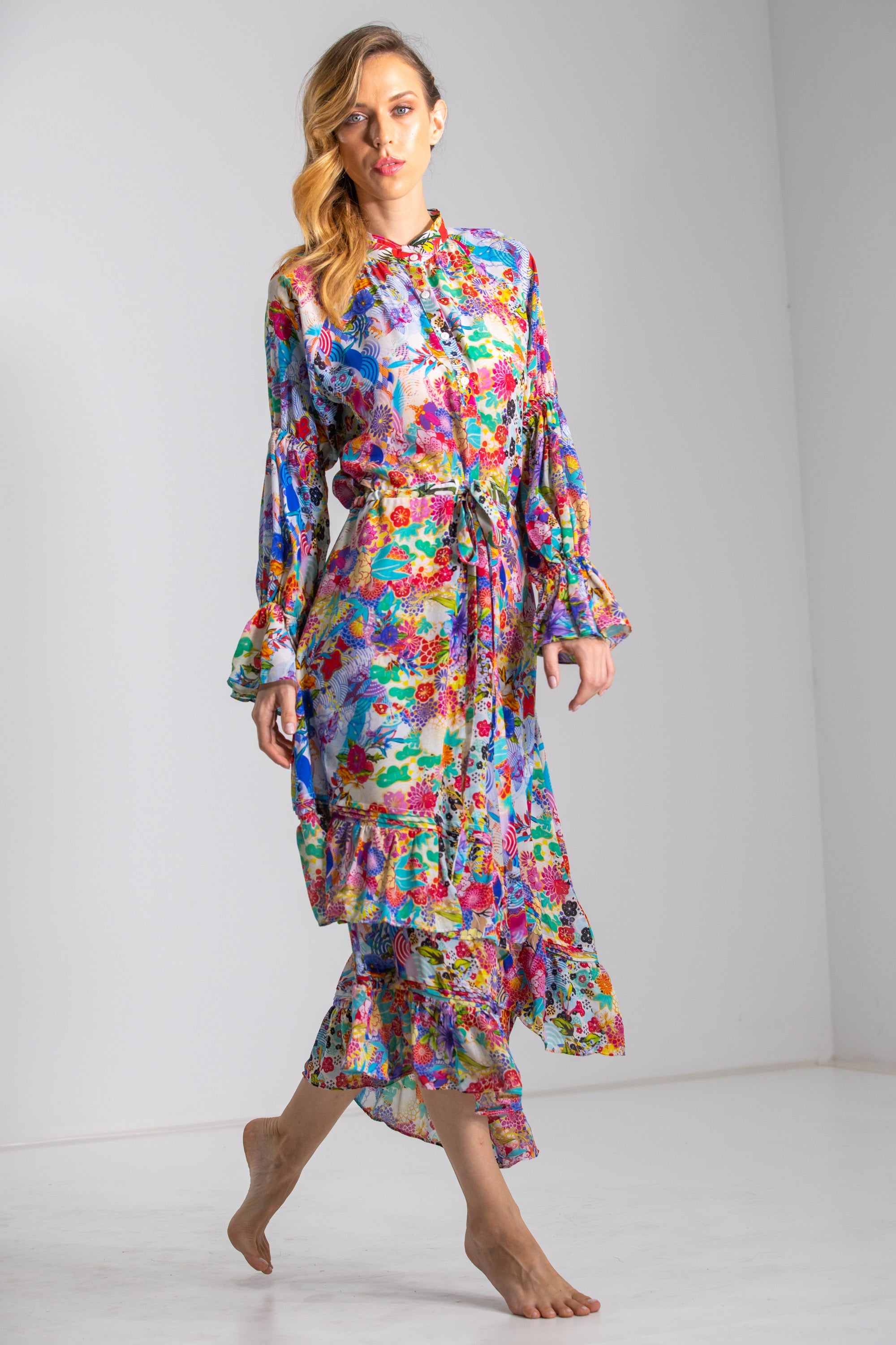 BOBOLI GARDENIA - UNEVEN HEM DRESS