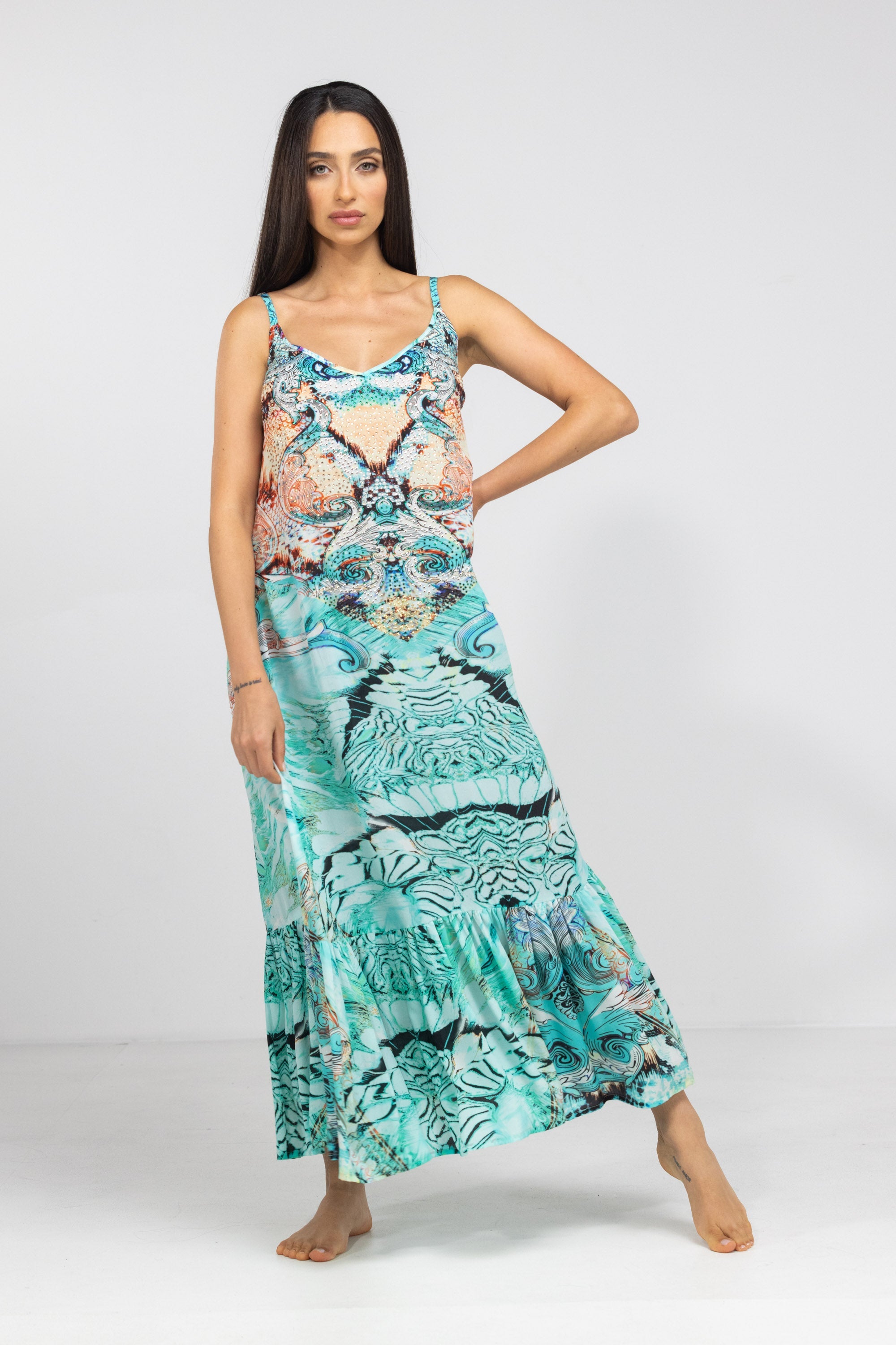 GOLDCOAST - FRILL STRAP MAXI