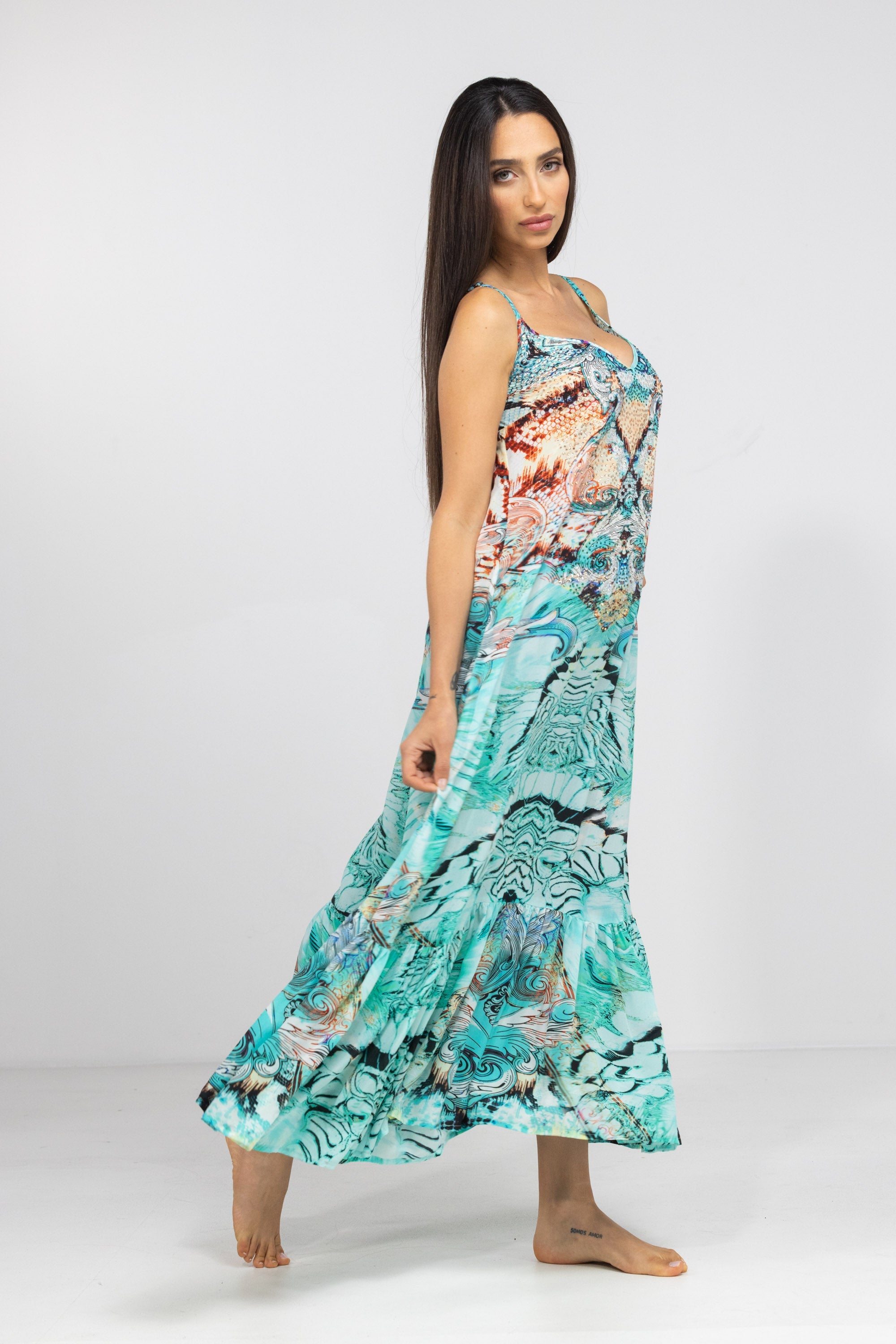 GOLDCOAST - FRILL STRAP MAXI
