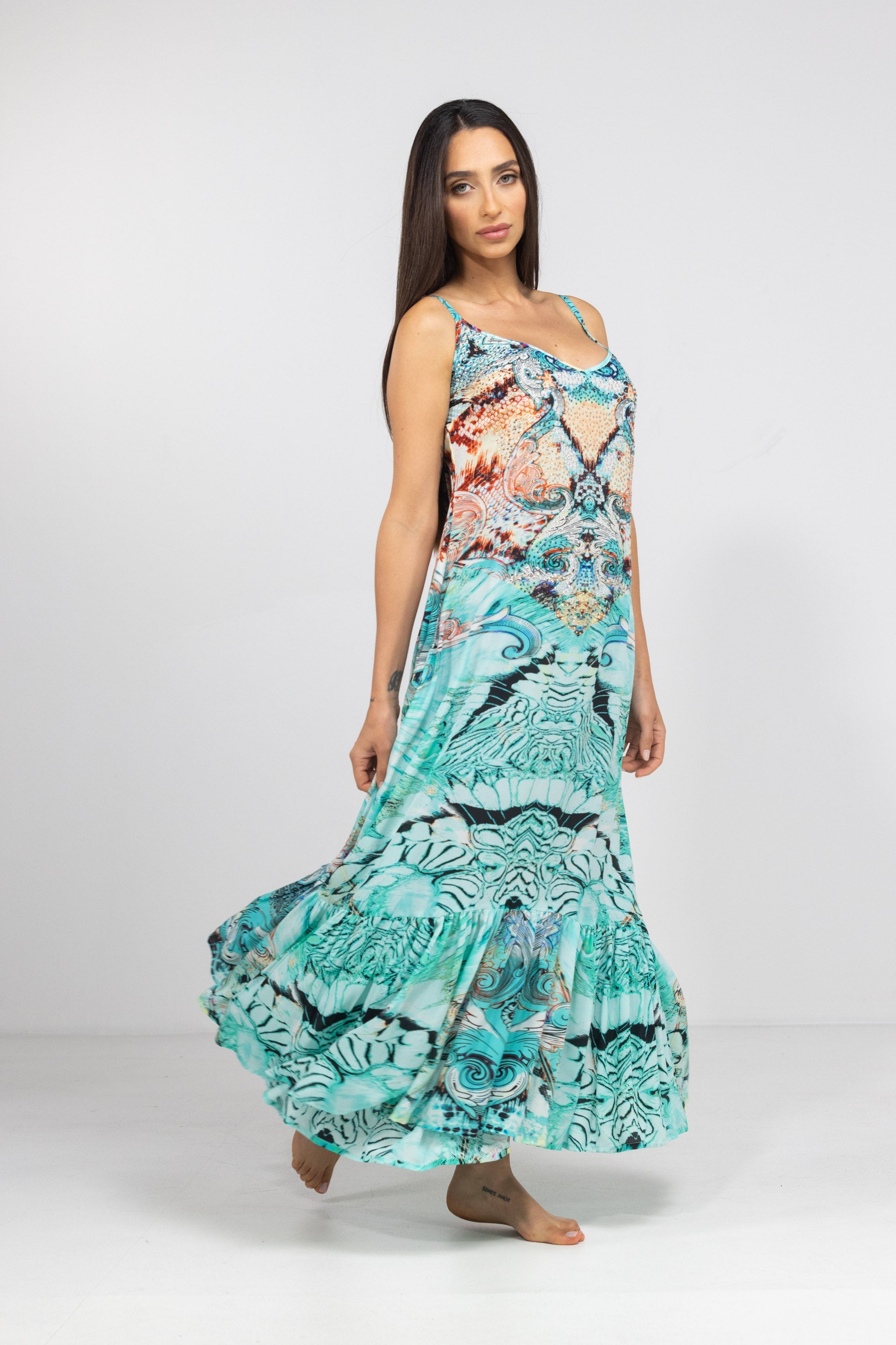 GOLDCOAST - FRILL STRAP MAXI