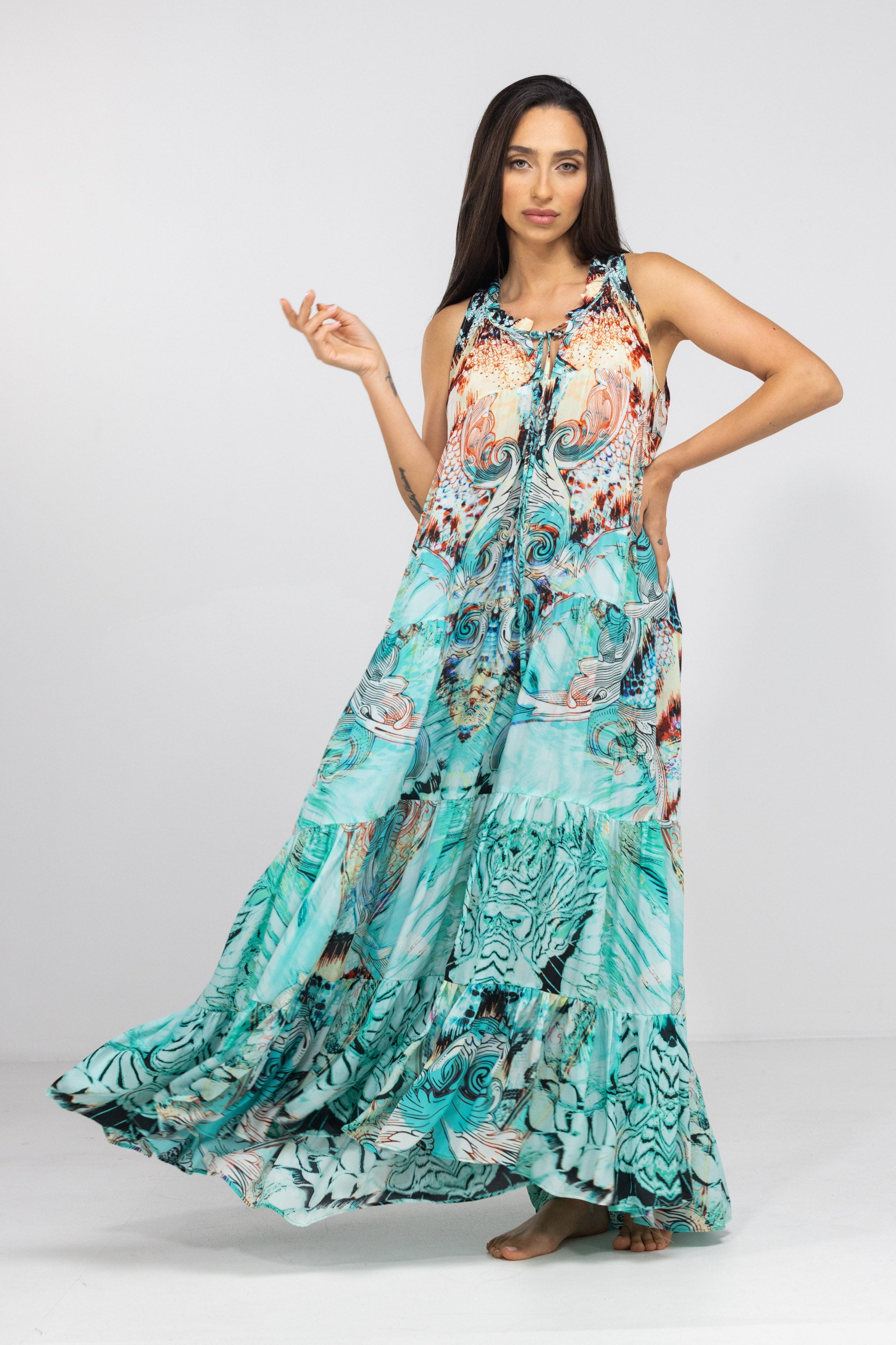 GOLDCOAST - FRILL ARMHOLE MAXI DRESS