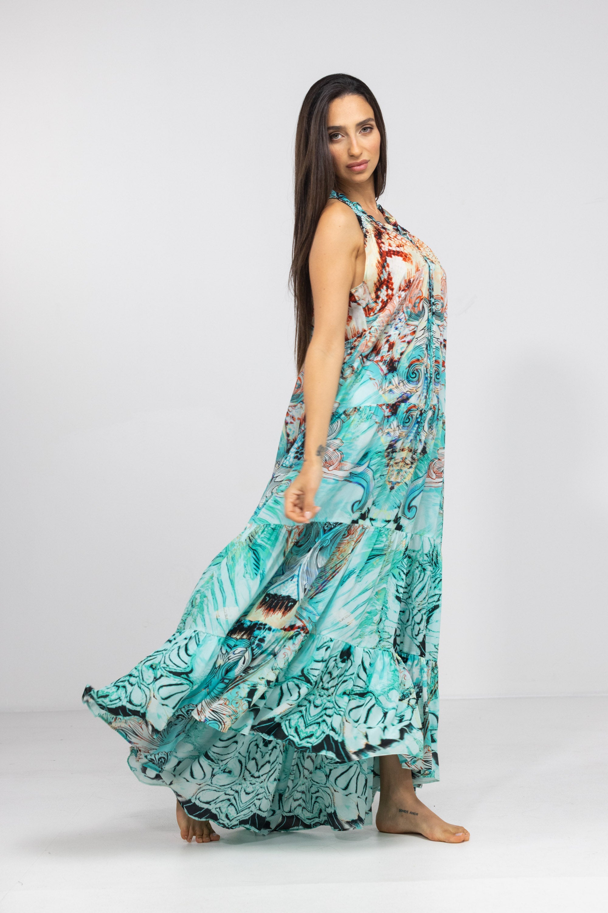 GOLDCOAST - FRILL ARMHOLE MAXI DRESS