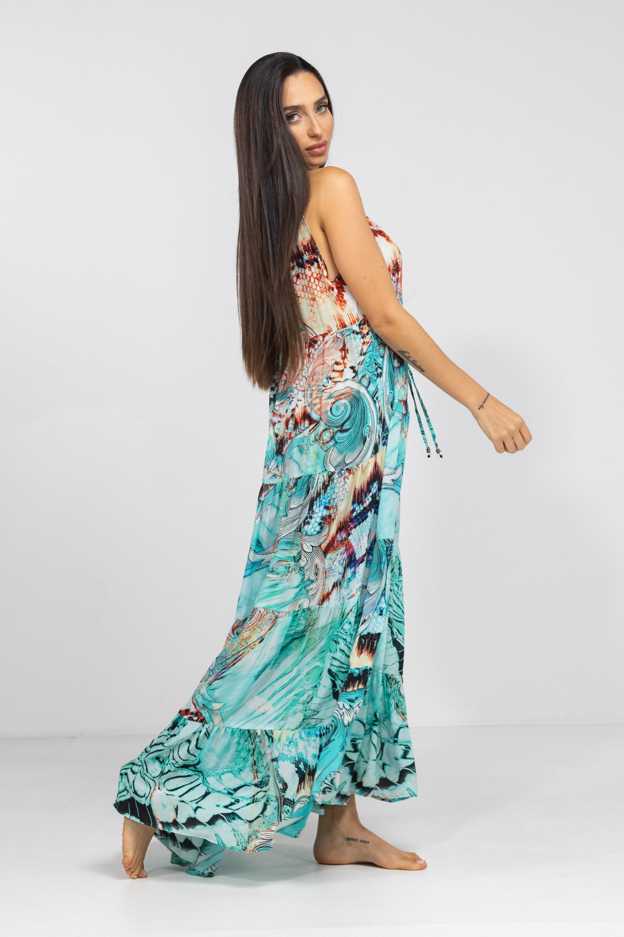 GOLDCOAST - FRILL ARMHOLE MAXI DRESS