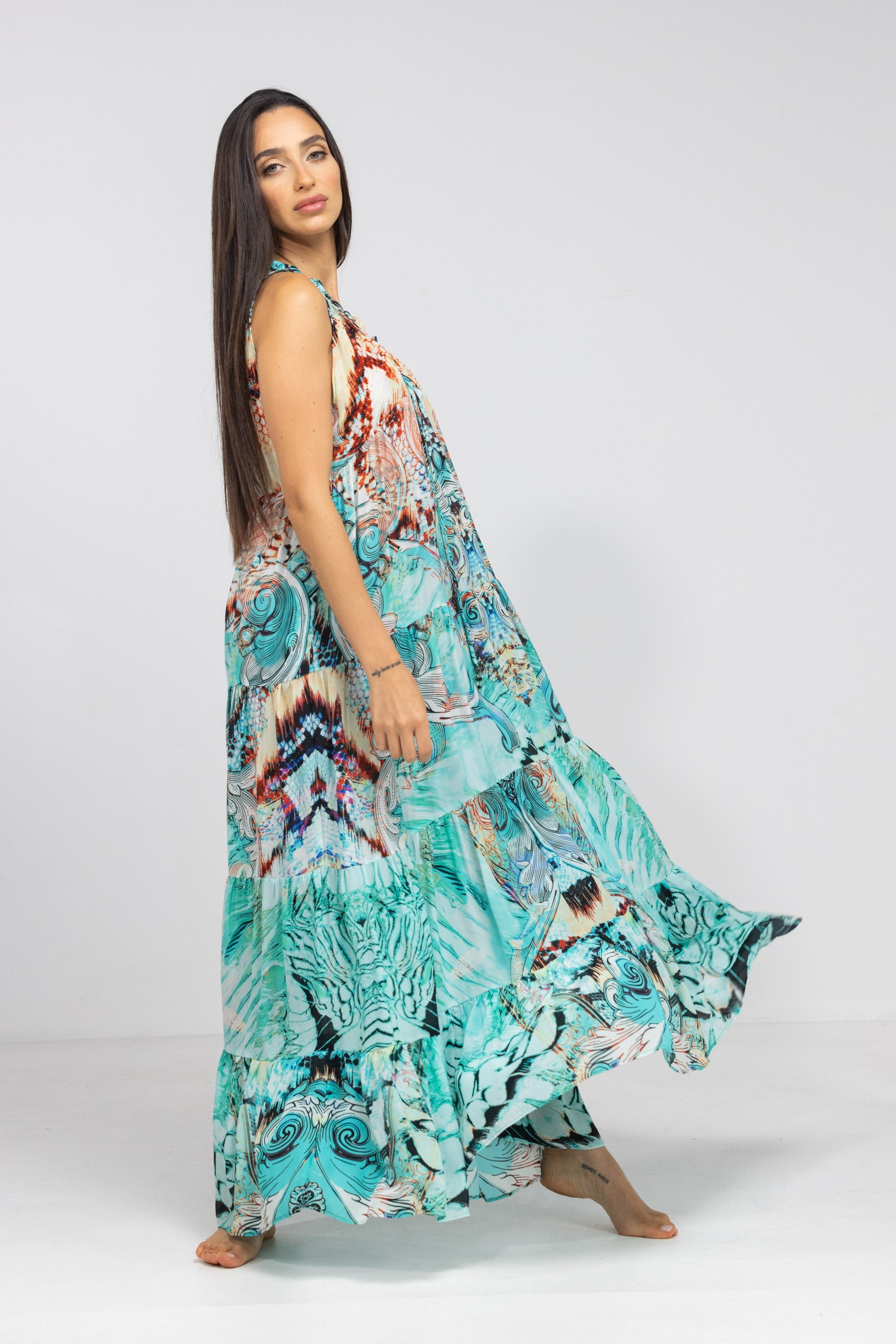 GOLDCOAST - FRILL ARMHOLE MAXI DRESS