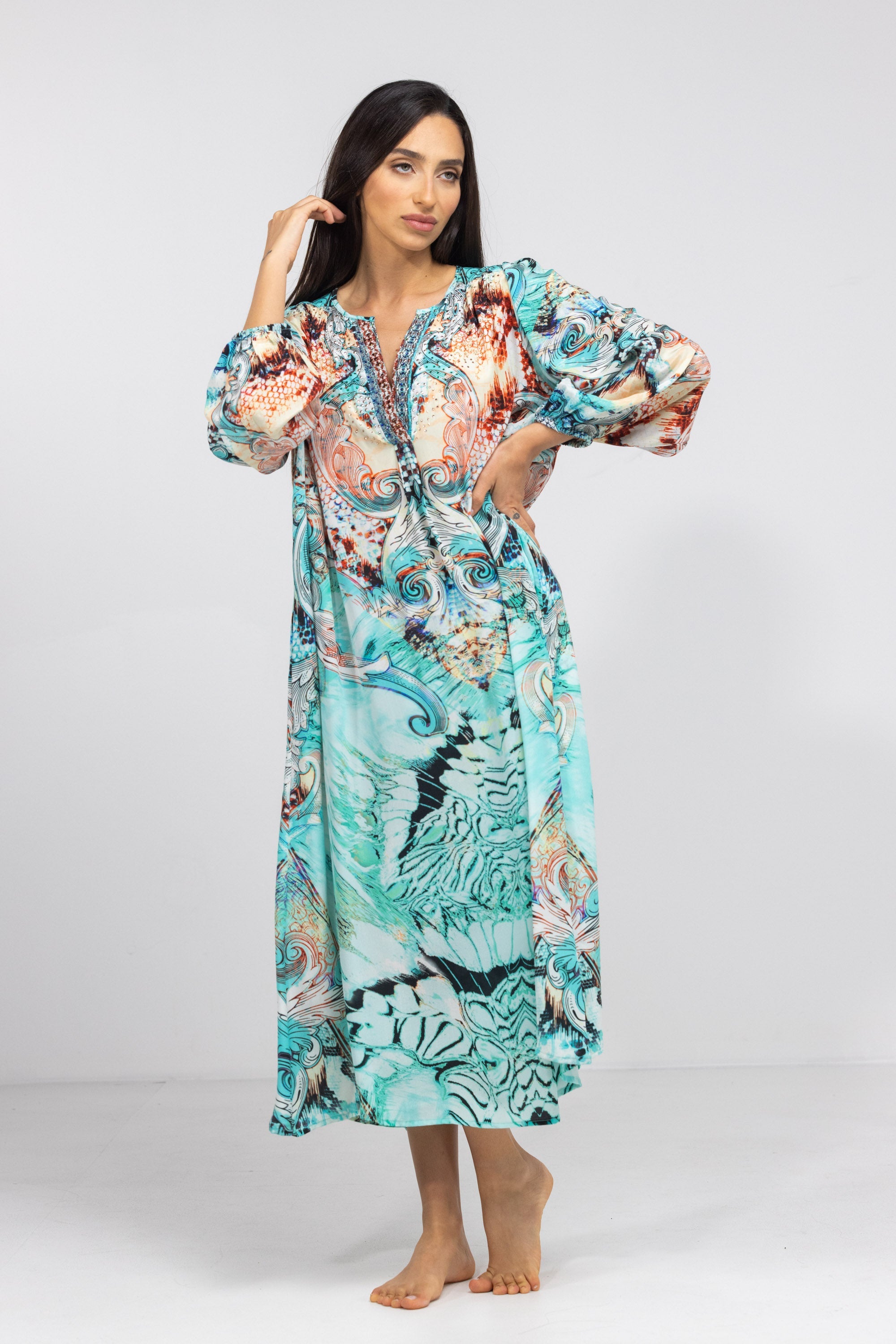 GOLDCOAST - V NECK DRESS LONG