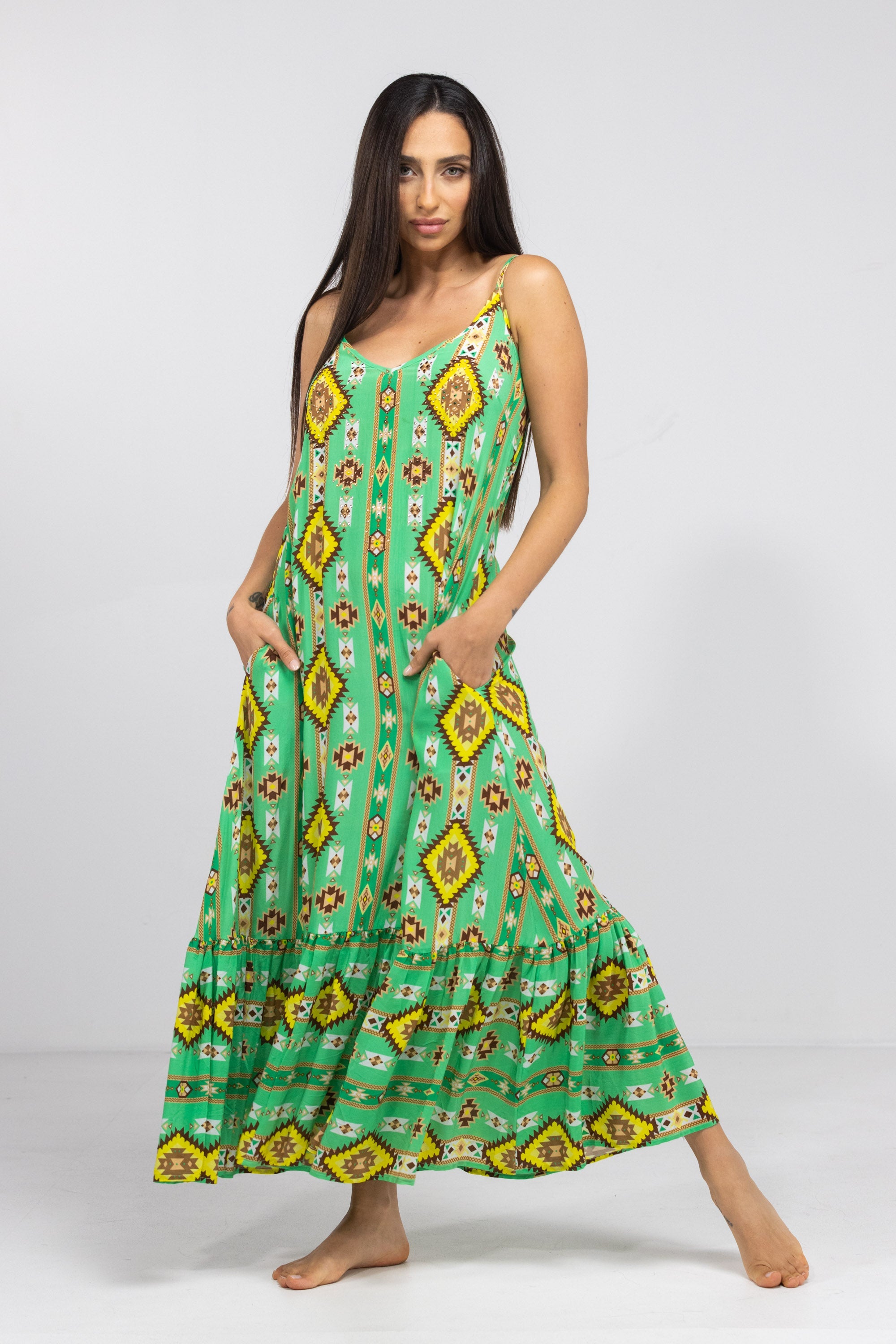 MELBOURNE - FRILL STRAP MAXI