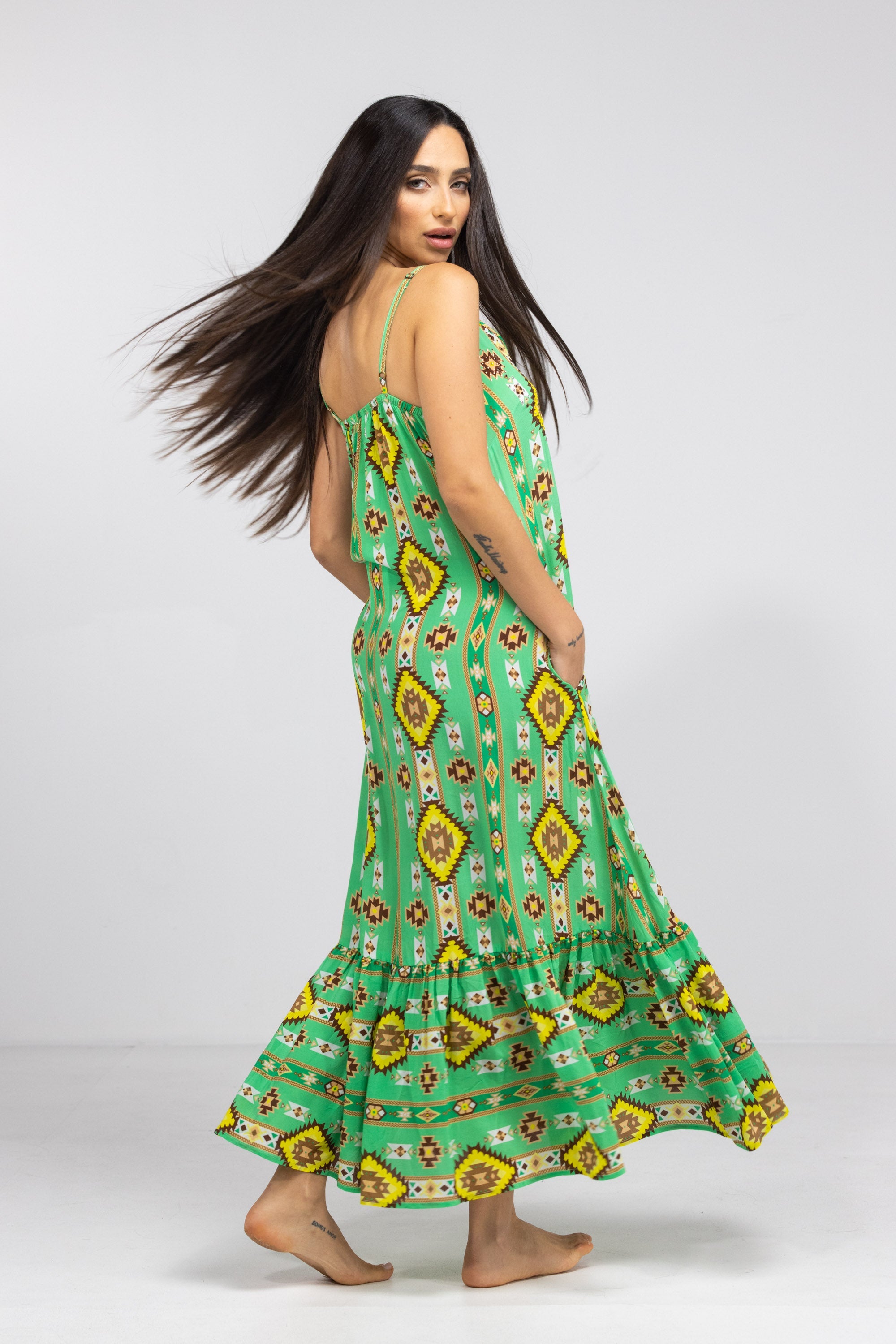 MELBOURNE - FRILL STRAP MAXI