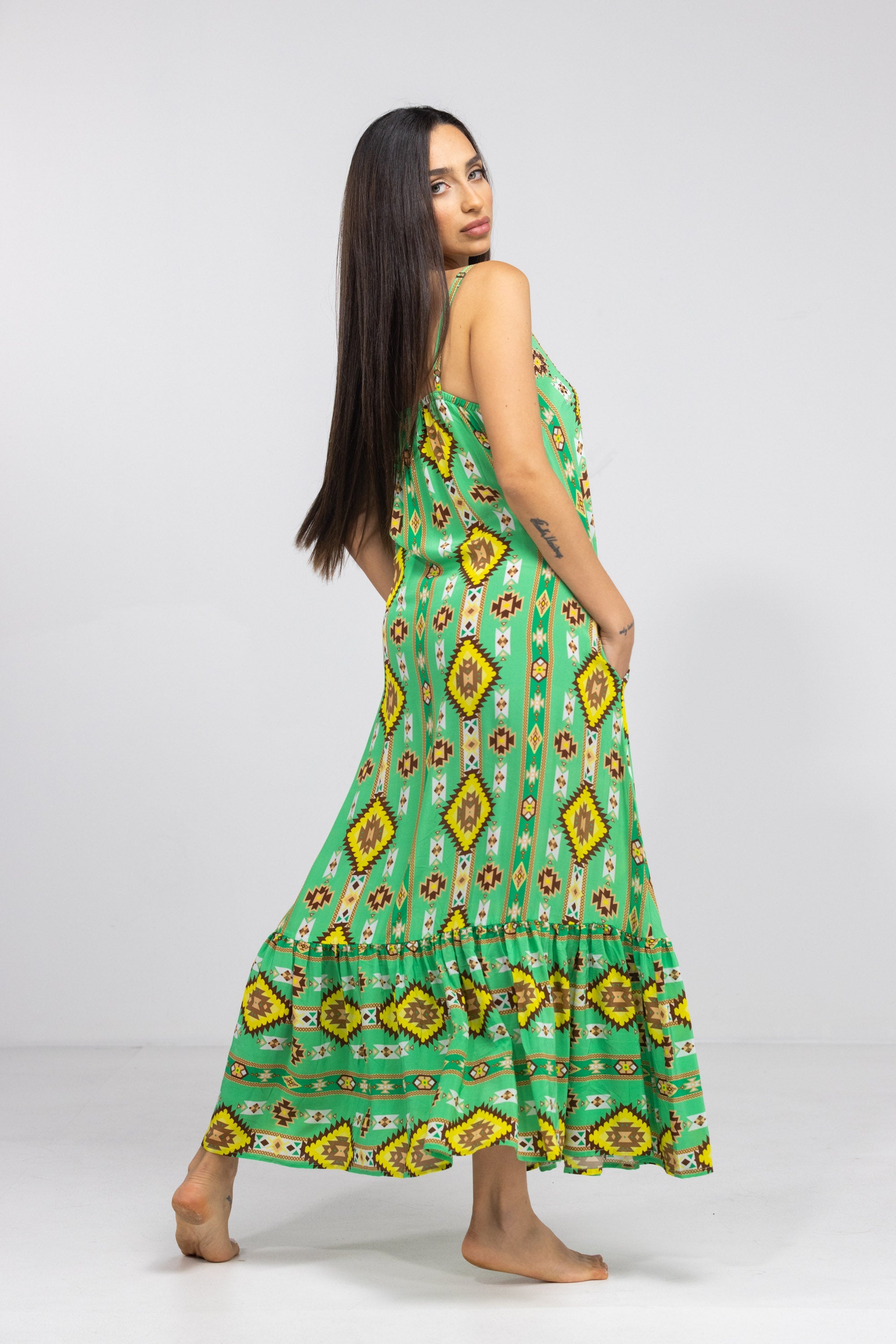 MELBOURNE - FRILL STRAP MAXI