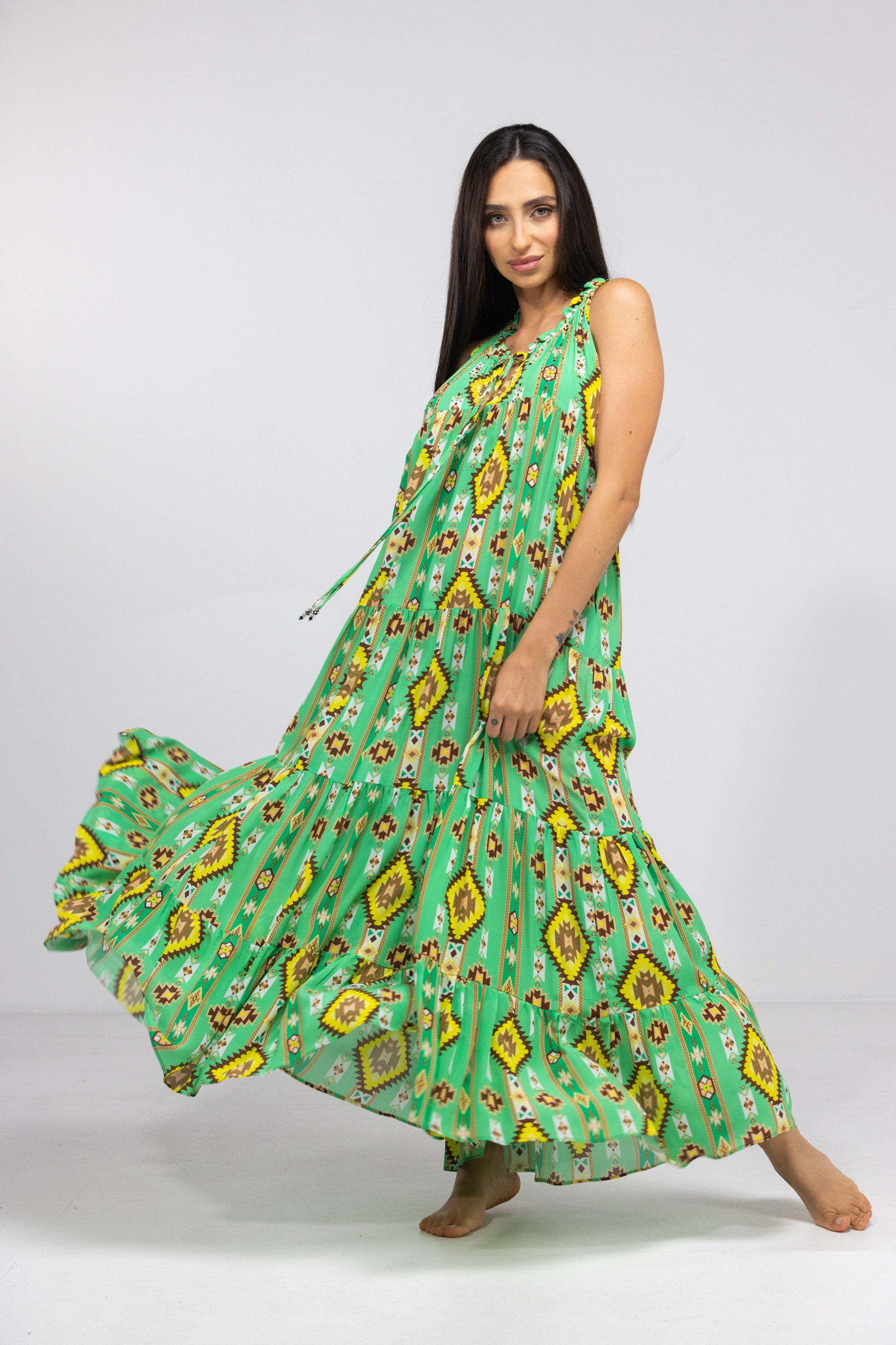 MELBOURNE - FRILL ARMHOLE MAXIDRESS