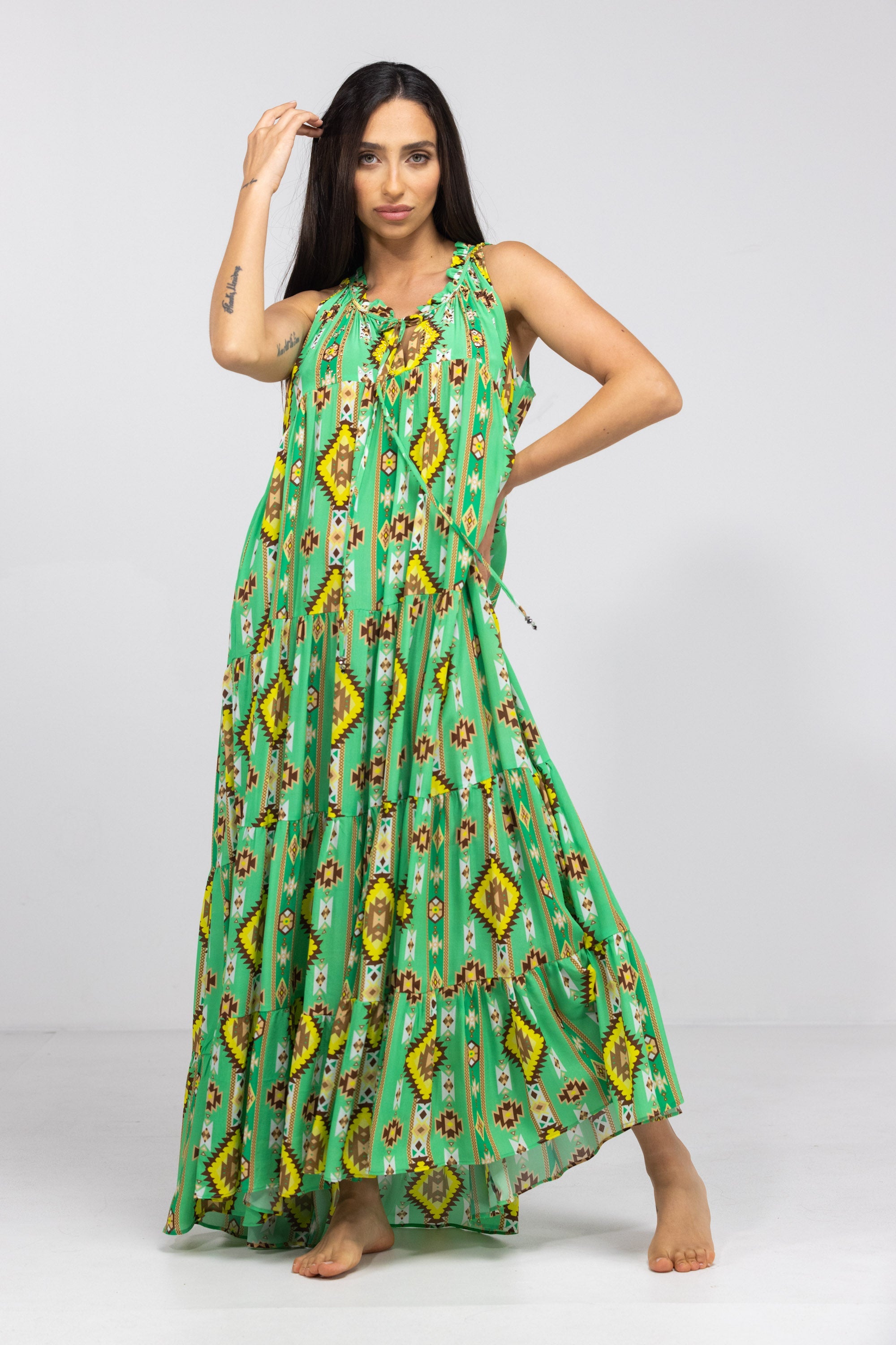 MELBOURNE - FRILL ARMHOLE MAXIDRESS