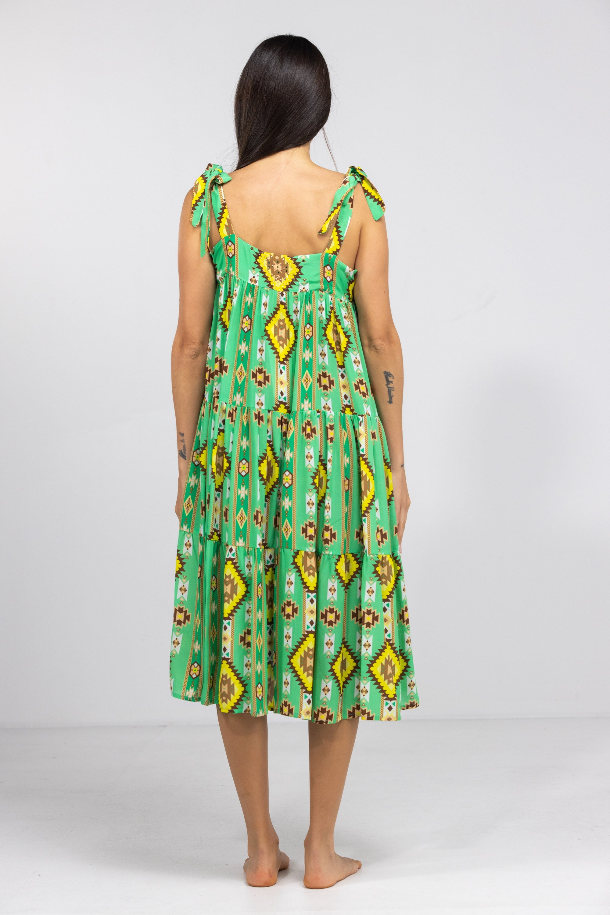 MELBOURNE - TIE KNOT SHOULDER MAXI DRESS