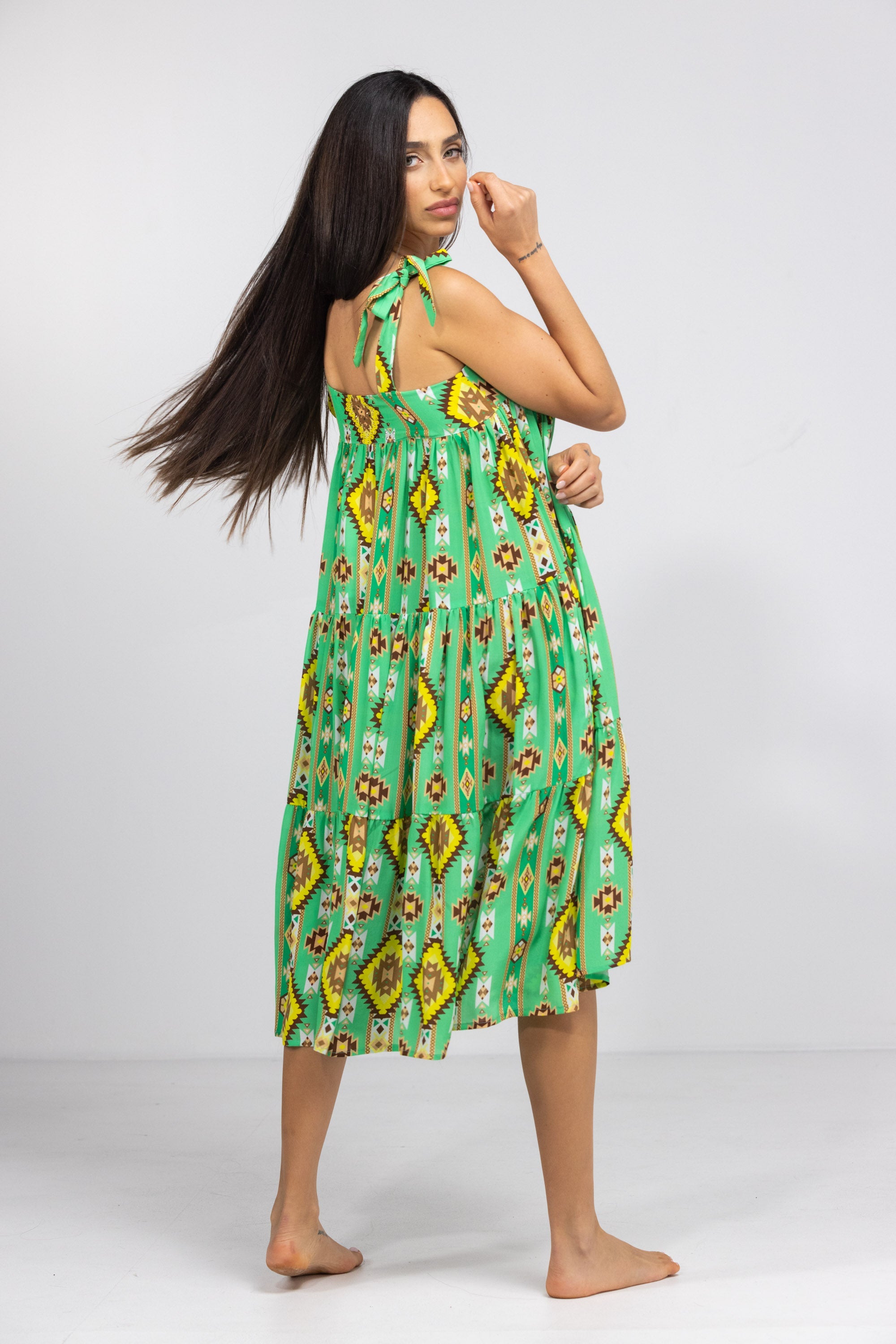 MELBOURNE - TIE KNOT SHOULDER MAXI DRESS