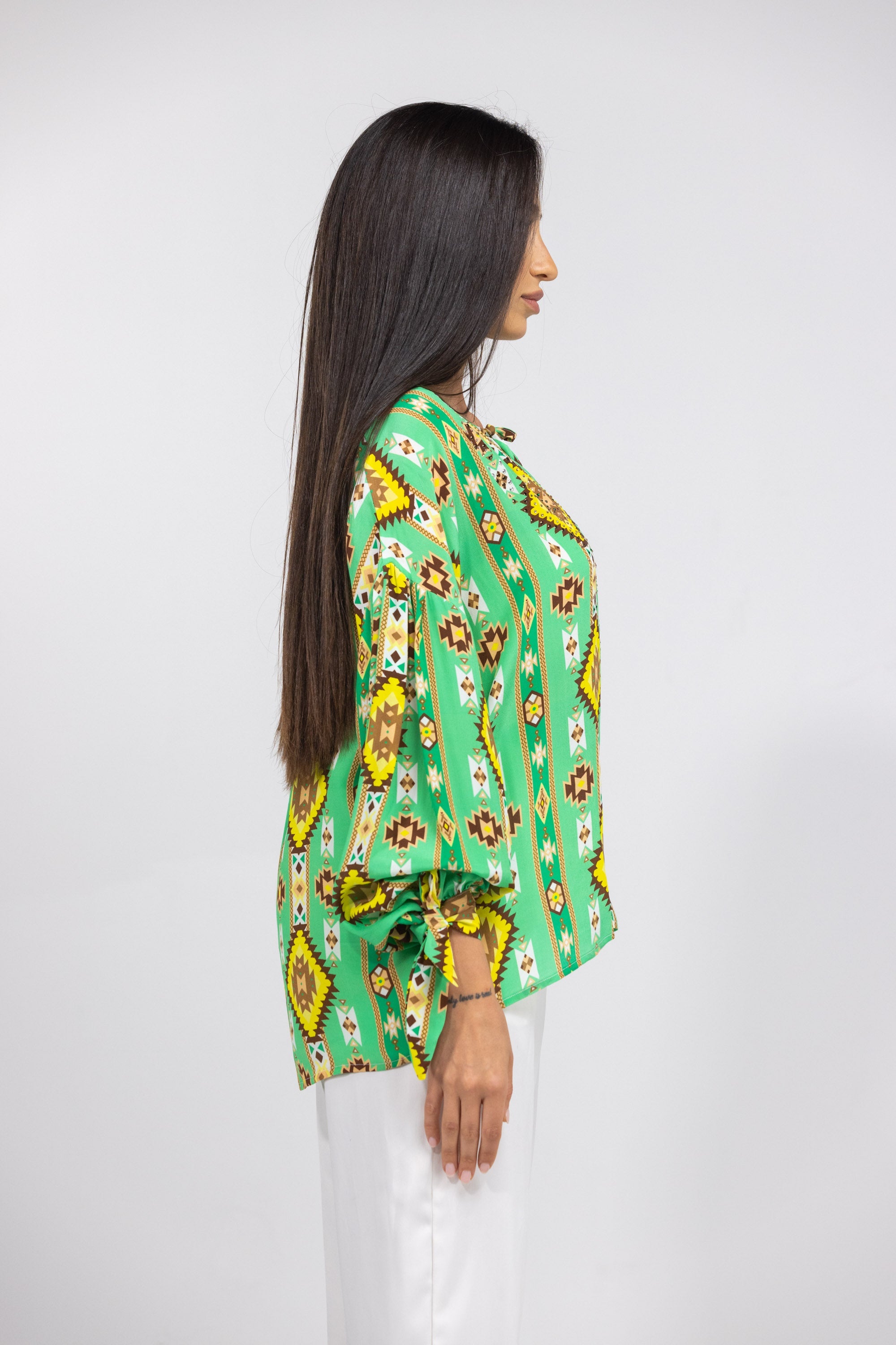 MELBOURNE - KNOT CUFF LONG SLEEVE TOP