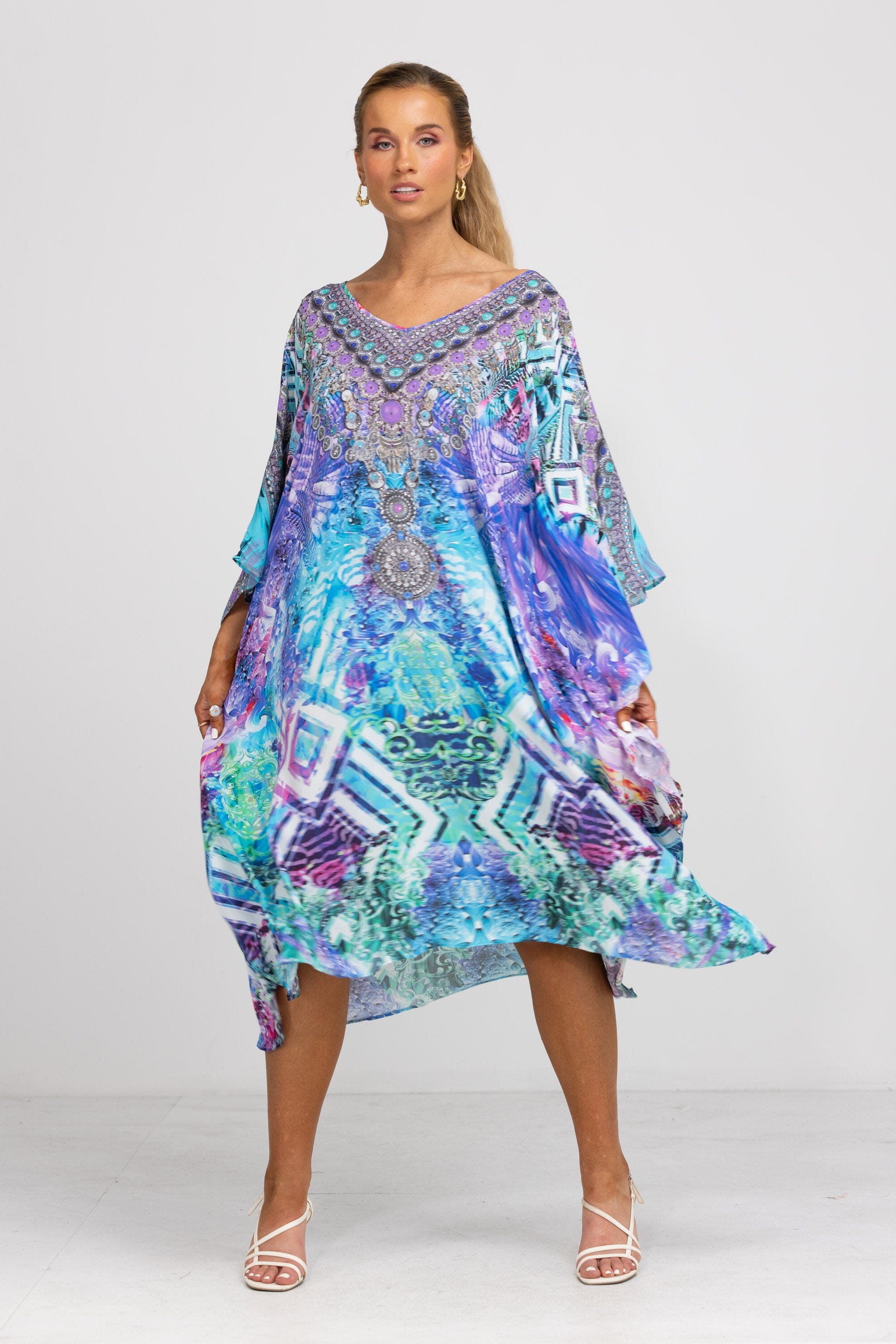 INDIGO SUMMER - SHORT KAFTAN - TheSwankStore