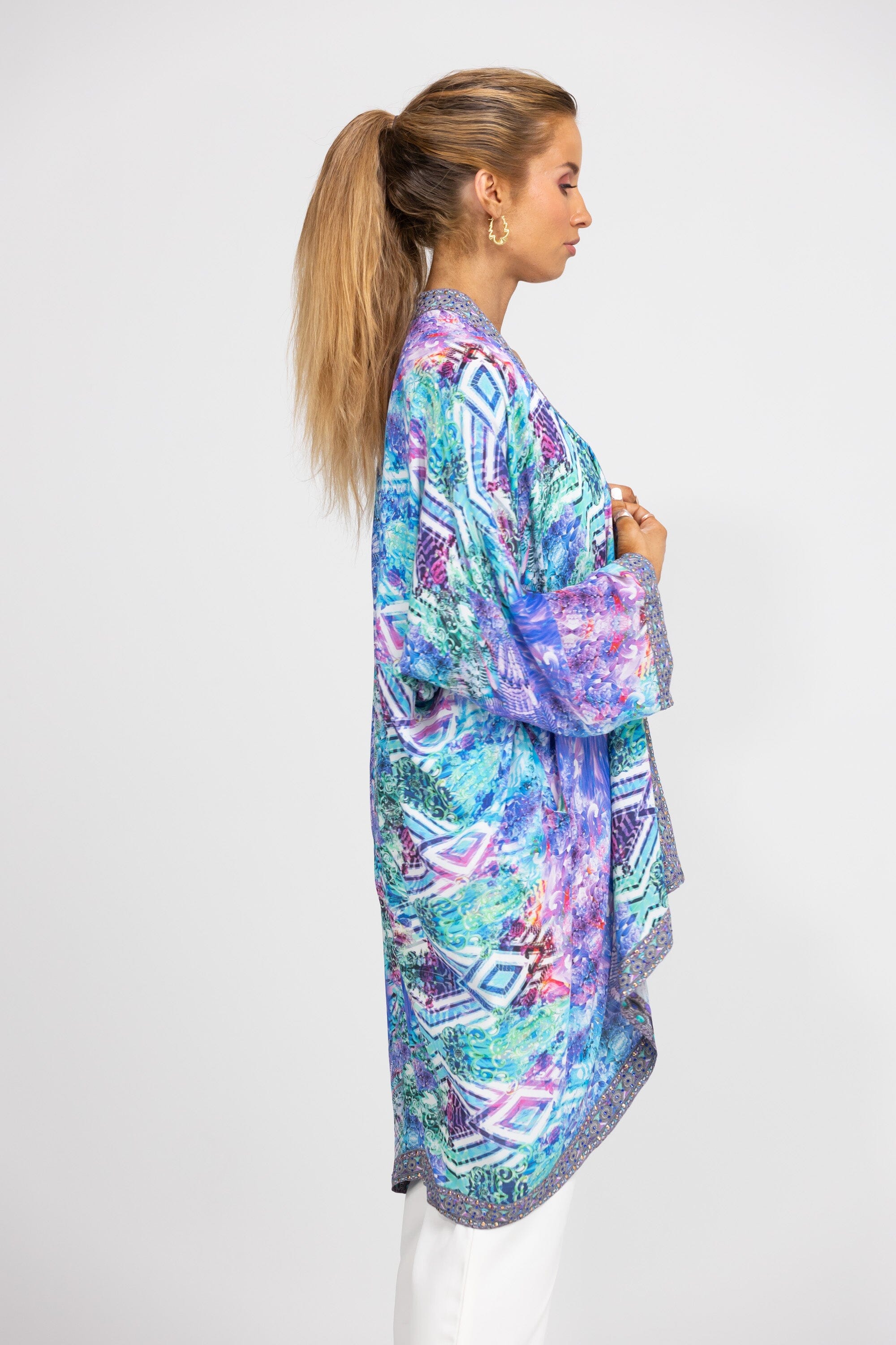 INDIGO SUMMER - KIMONO SHRUG (SHORT) - TheSwankStore