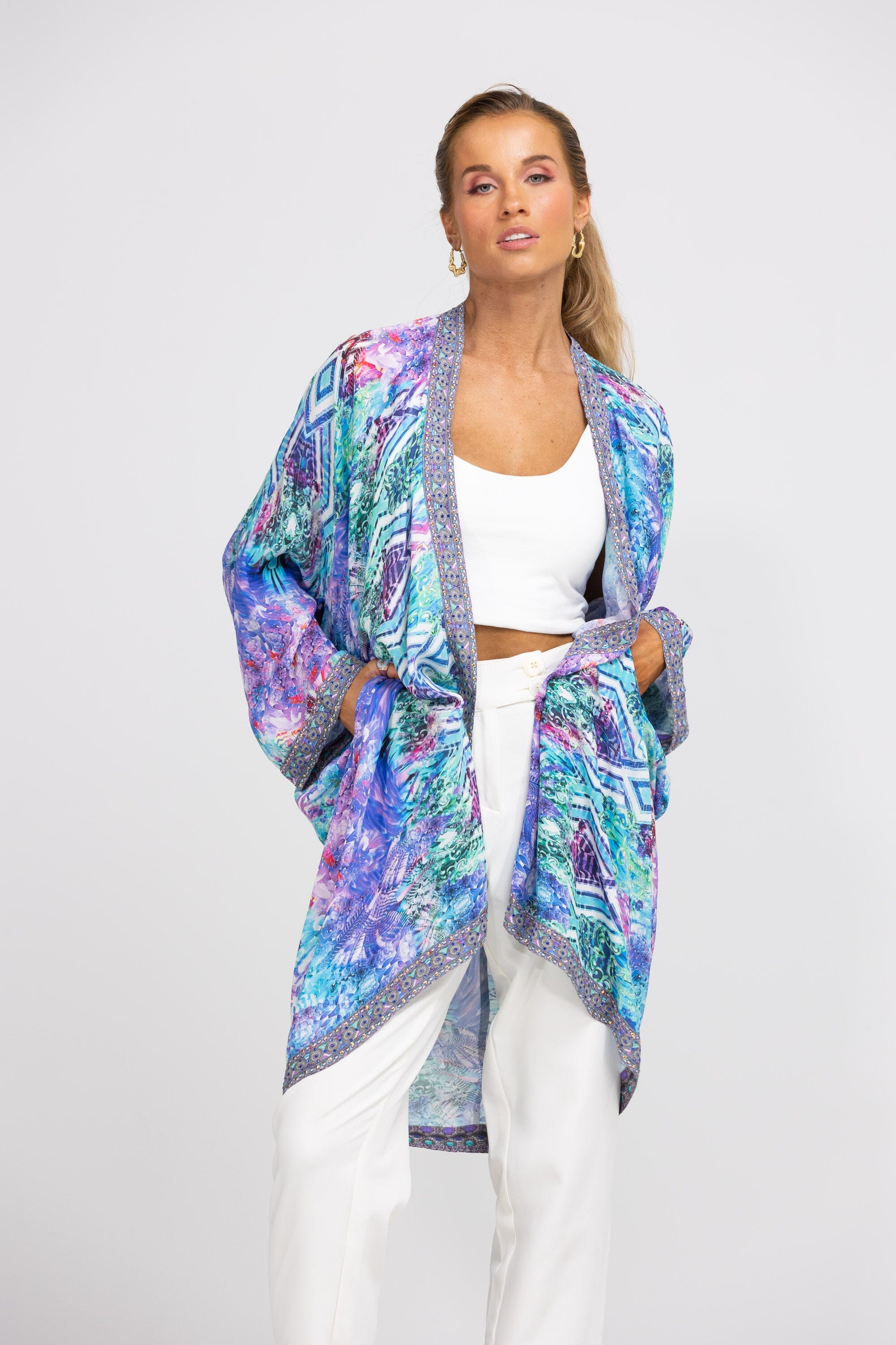 INDIGO SUMMER - KIMONO SHRUG (SHORT) - TheSwankStore
